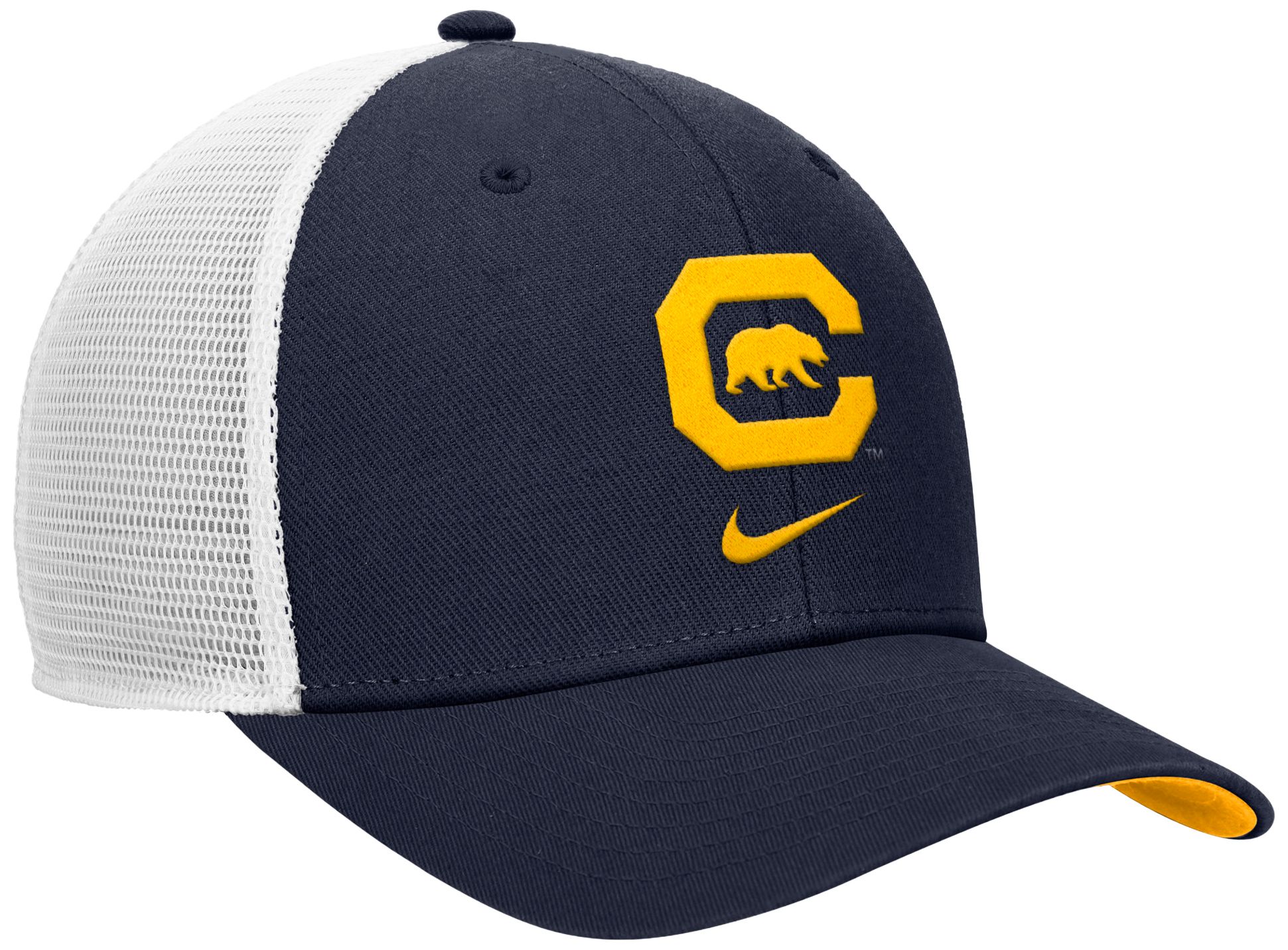 Nike Adult Cal Golden Bears Navy Rise Logo Swoosh Trucker Hat product image