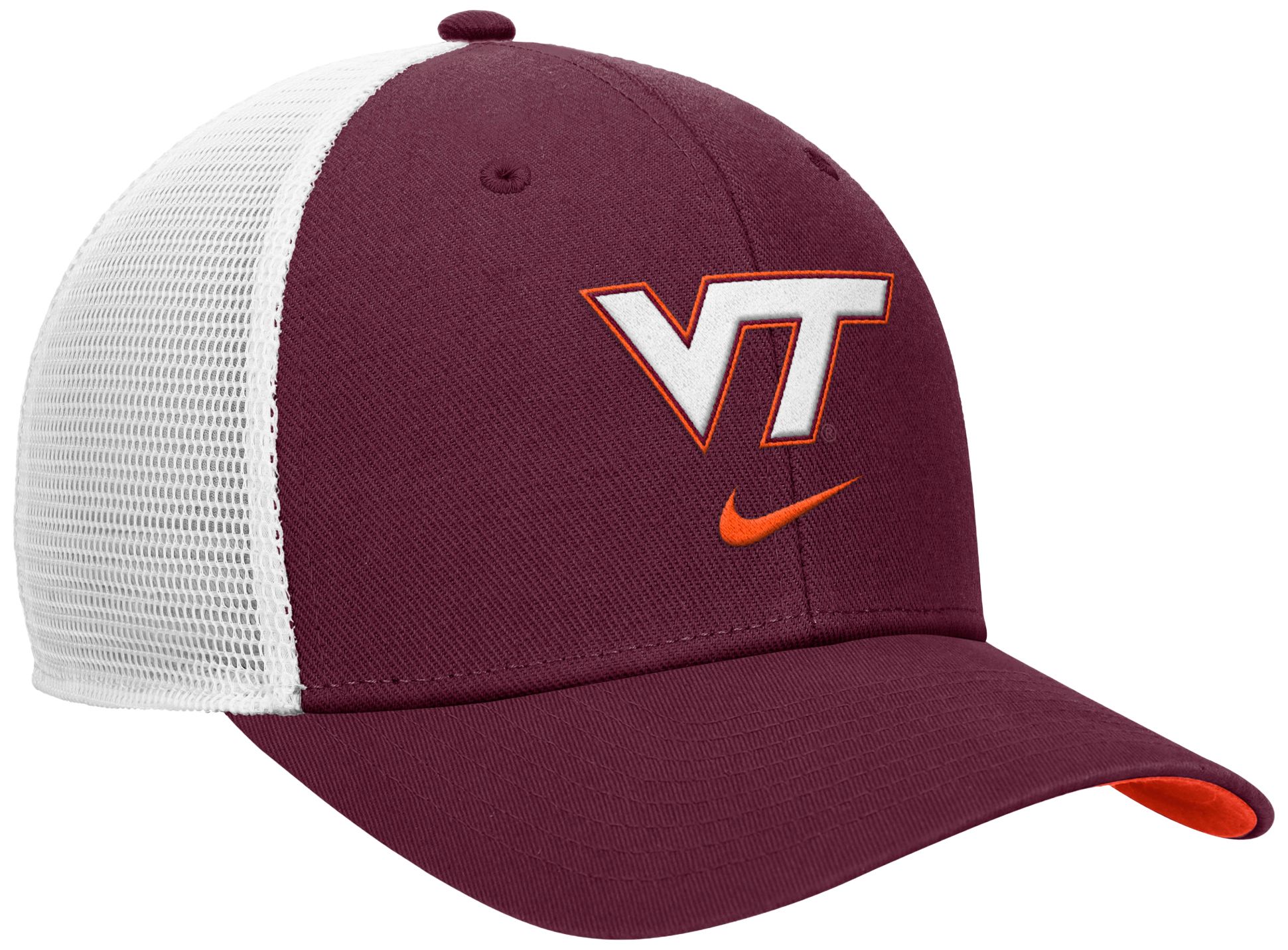 Nike Adult Virginia Tech Hokies Deep Maroon Rise Logo Swoosh Trucker Hat product image