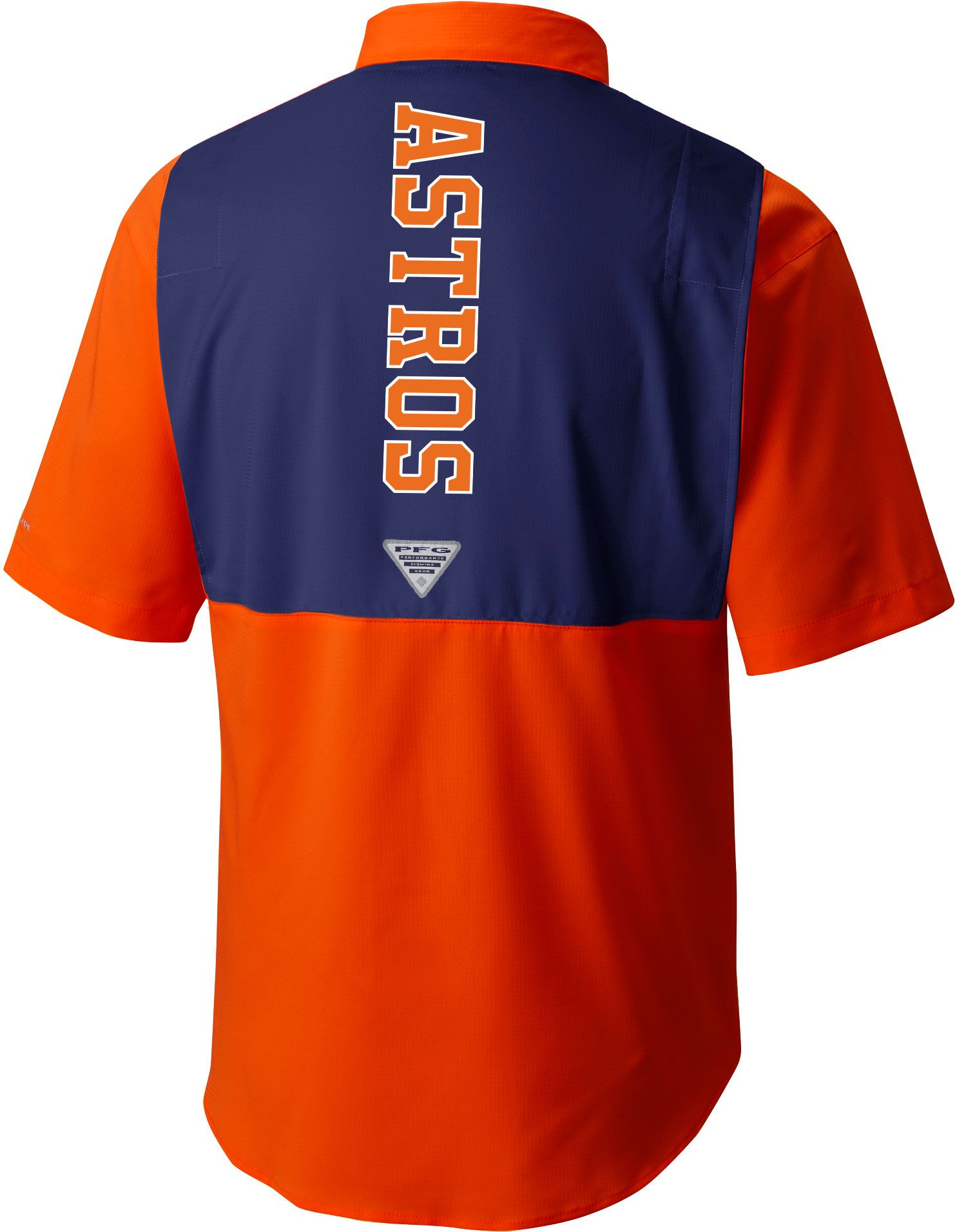 columbia sportswear men's houston astros tamiami short sleeve shirt