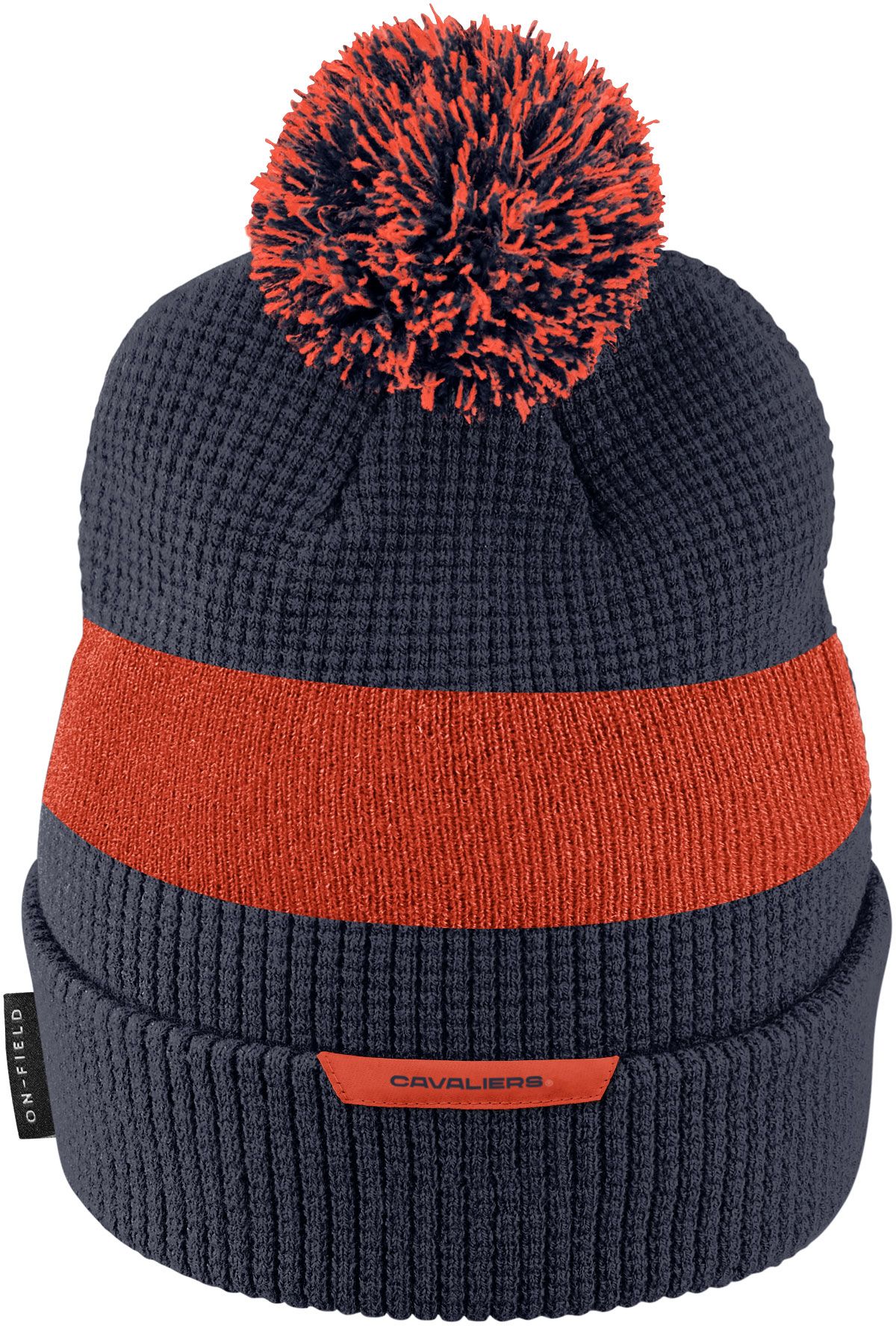 Nike Virginia Cavaliers Blue Football Sideline Cuffed Pom Beanie