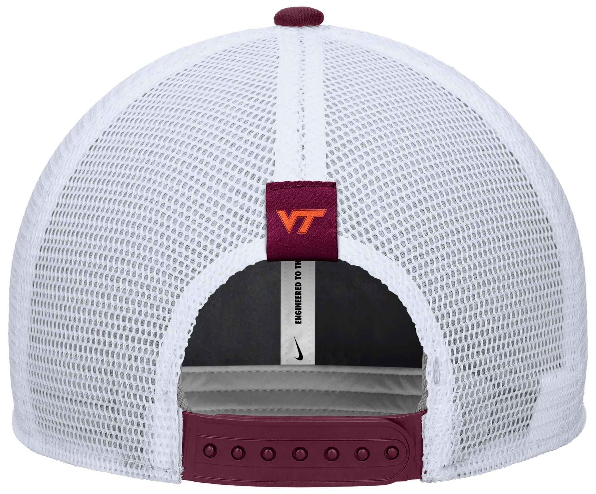 Nike Men's Virginia Tech Hokies Maroon Wordmark Rise Adjustable Trucker Hat product image