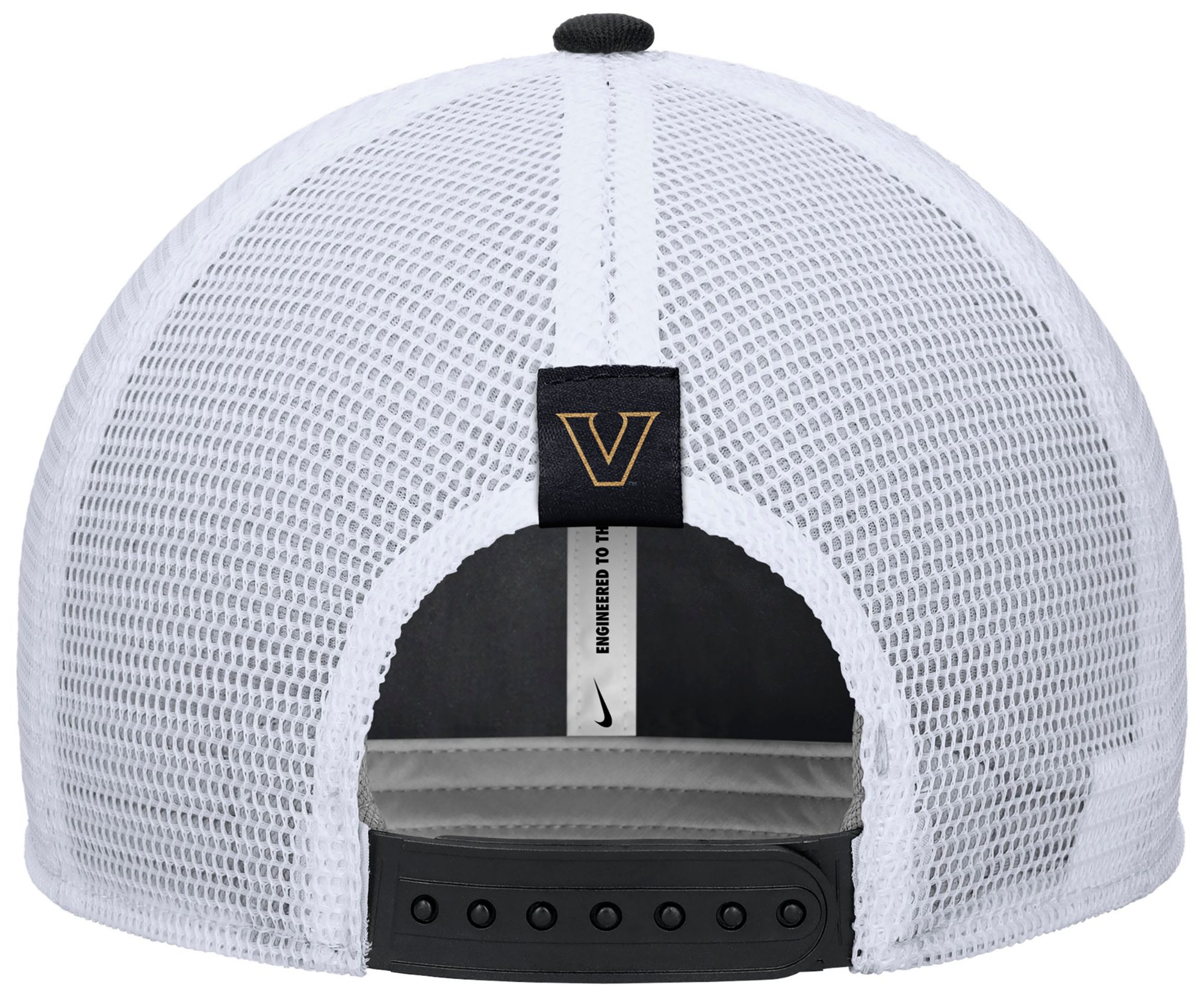 Nike Men's Vanderbilt Commodores Black Wordmark Rise Adjustable Trucker Hat product image