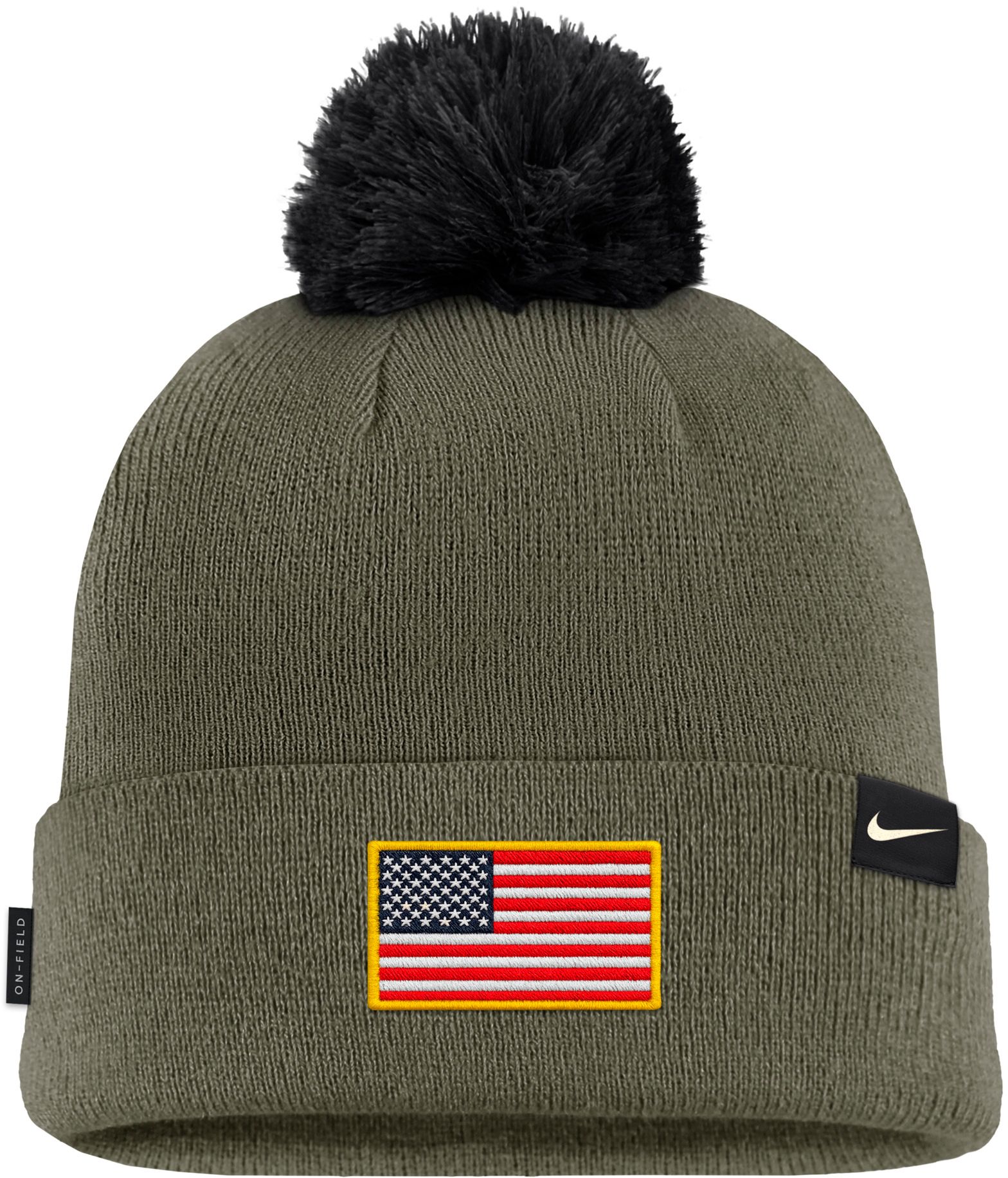 Nike Adult Kansas State Wildcats Medium Olive 2025 Military Appreciation Knit Beanie product image