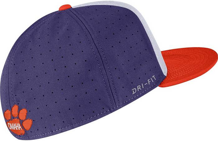 Men's Nike Camo/Orange Clemson Tigers Team Baseball True Performance Fitted  Hat