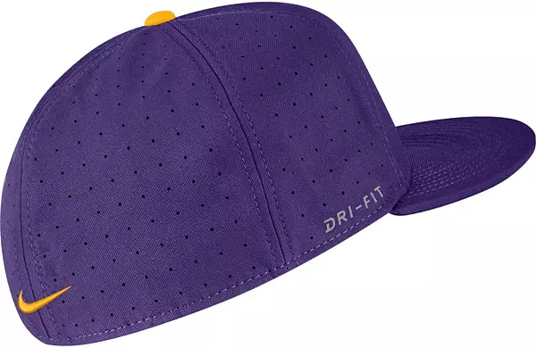 Nike Men's LSU Tigers Purple Aero True Baseball Fitted Hat
