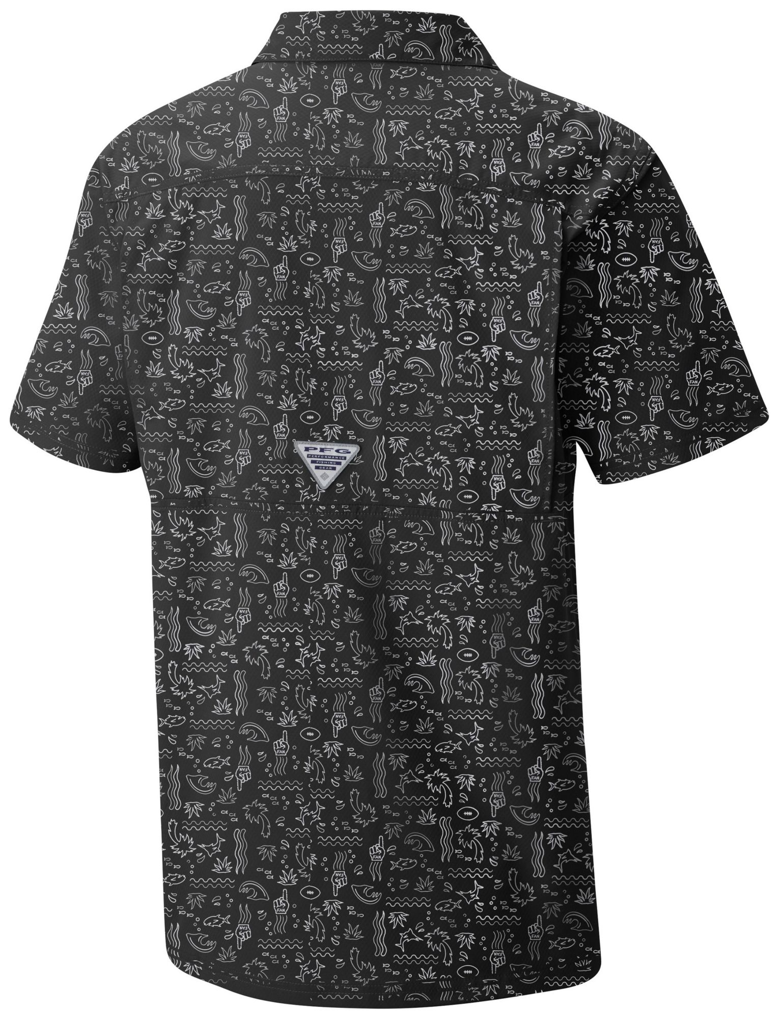 Columbia Men's Pittsburgh Steelers Black Super Slack Tide Button-Up Camp Shirt product image