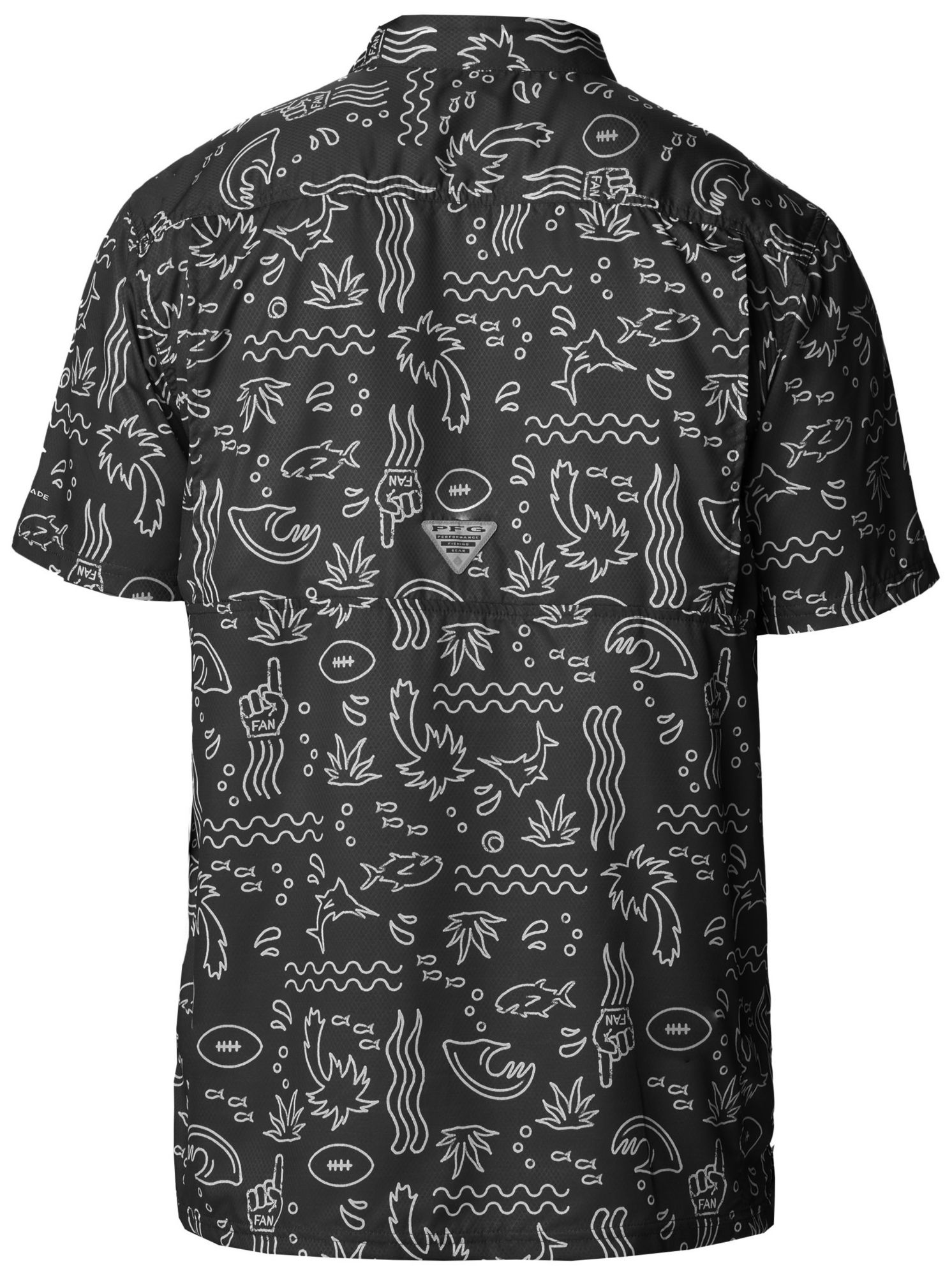 Columbia Men's Tampa Bay Buccaneers Black Super Slack Tide Button-Up Camp Shirt product image