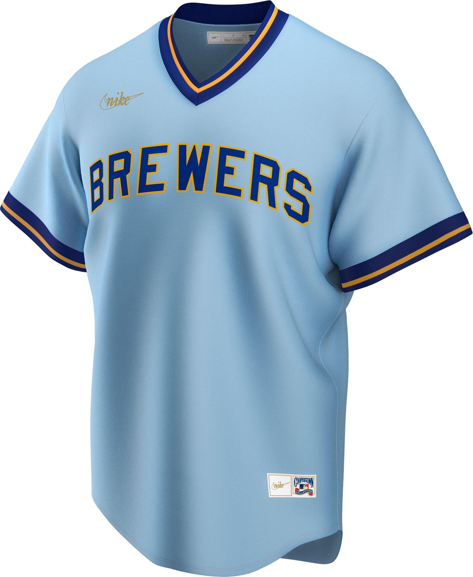Nike Men's Milwaukee Brewers Cooperstown Blue Cool Base Jersey product image