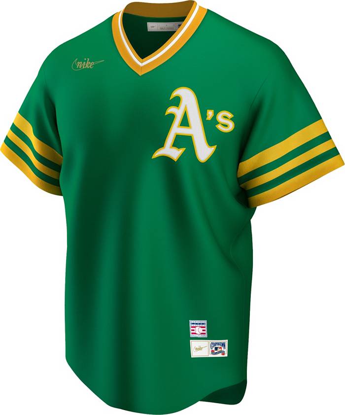 Men's Oakland Athletics Reggie Jackson Nike Kelly Green Road Cooperstown  Collection Player Jersey