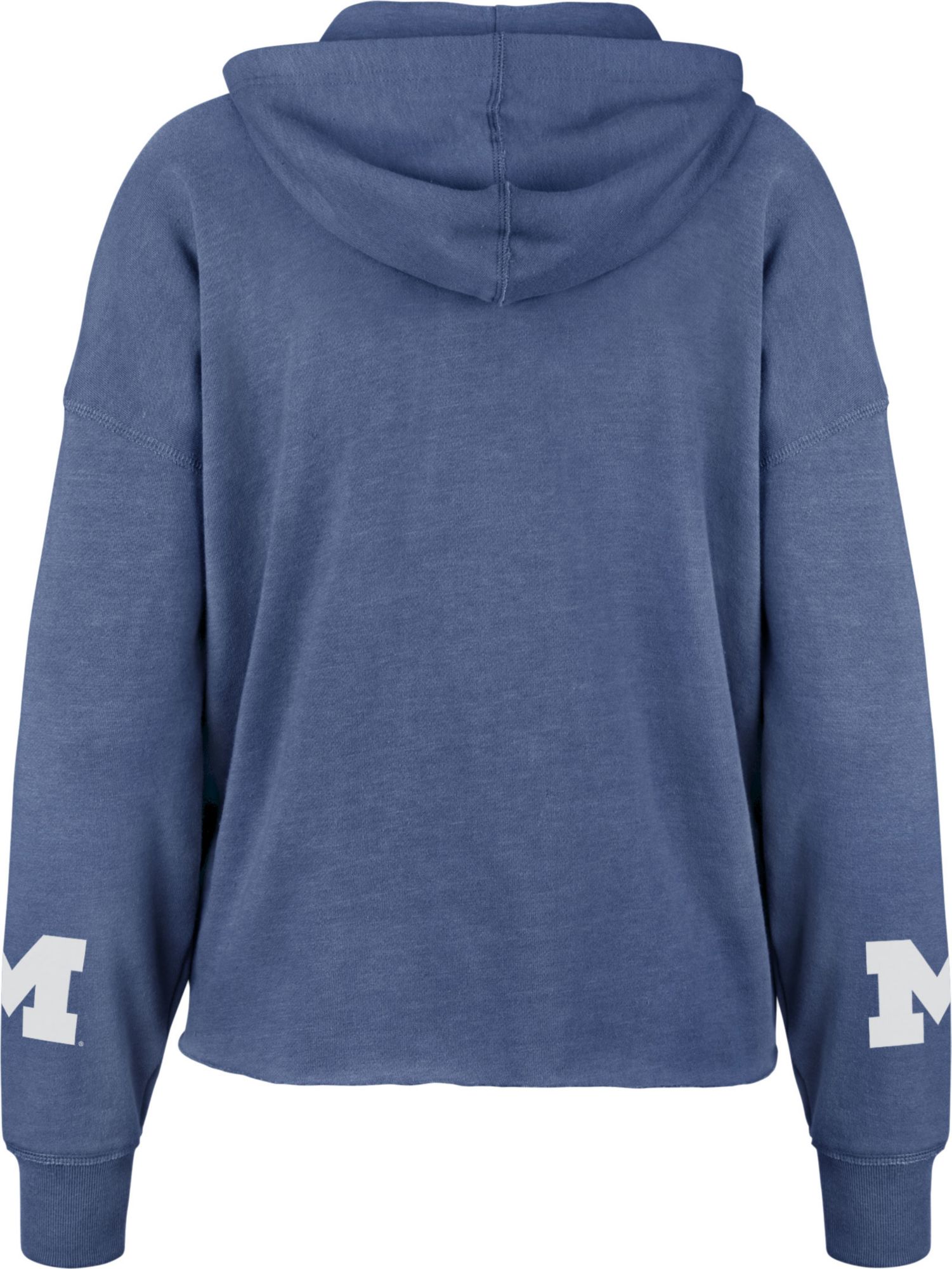 ‘47 Women's Michigan Wolverines Blue Cropped Pullover Hoodie product image