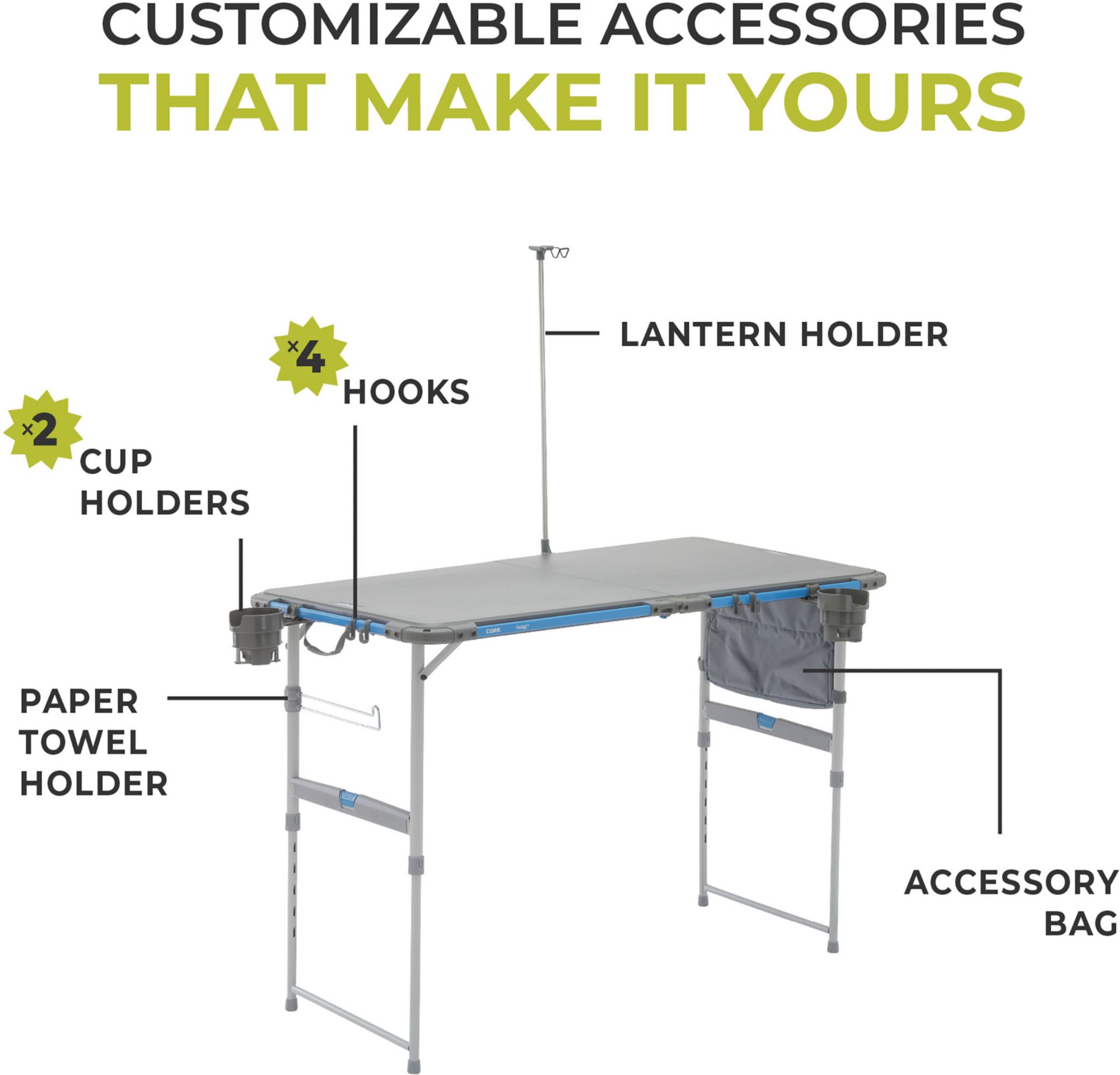 CORE Equipment 4 Ft. Outdoor Table with Flexrail product image