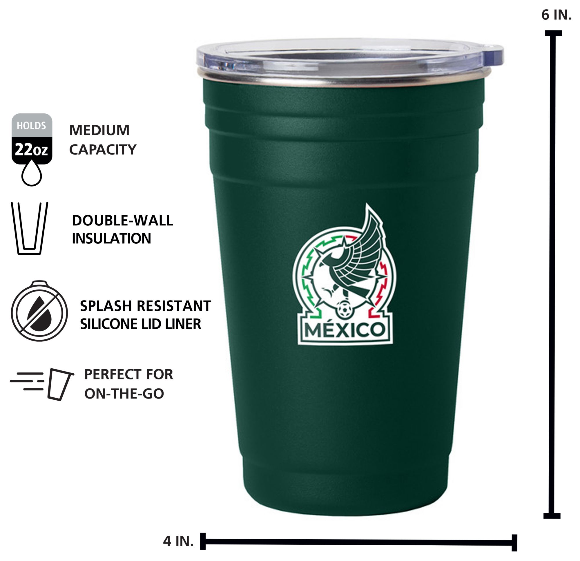 Logo 2026 World Cup Mexico Hunter 22 oz. Travel Mug product image