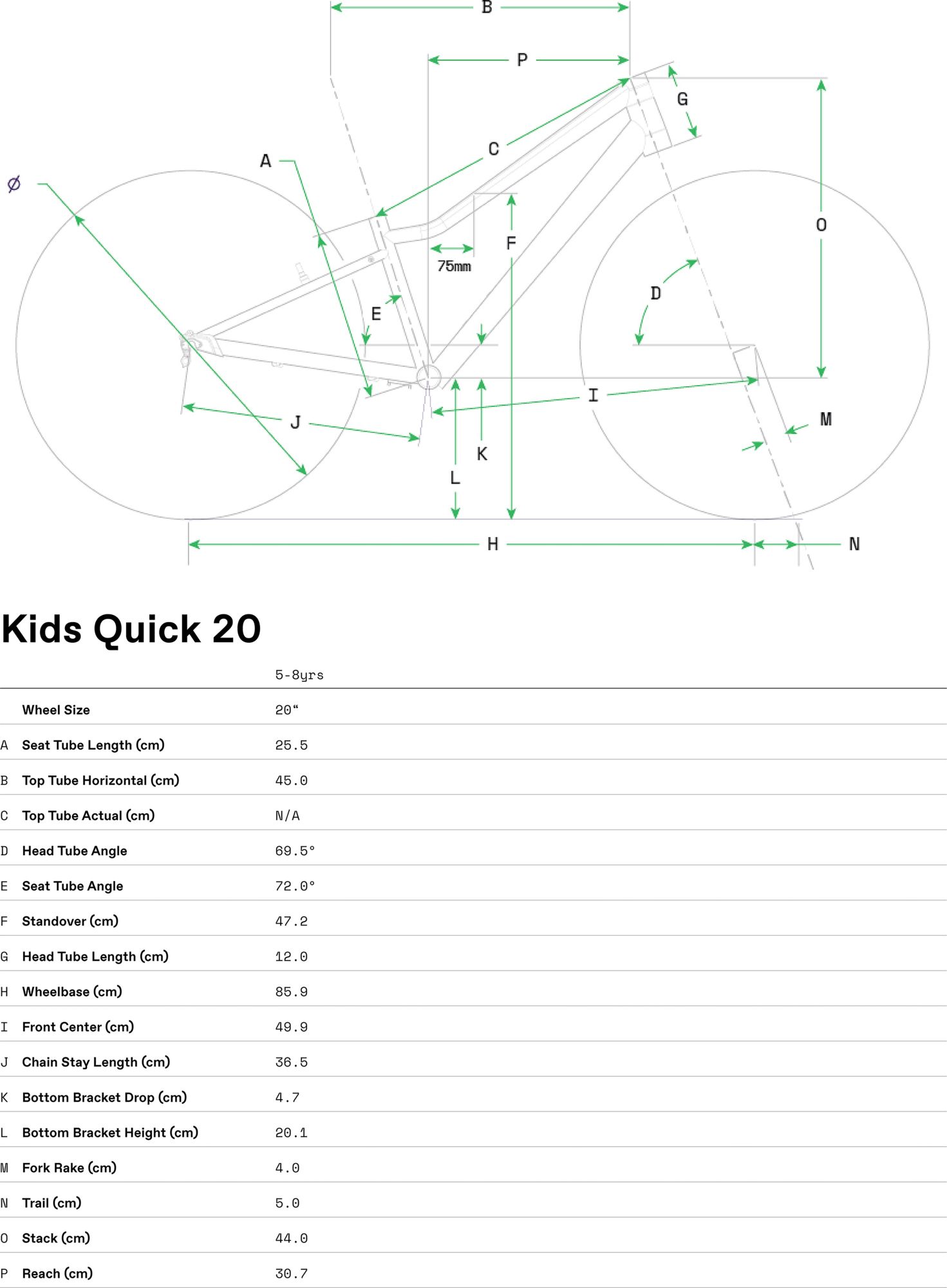 Cannondale Kids' Quick 20 Road Bike product image