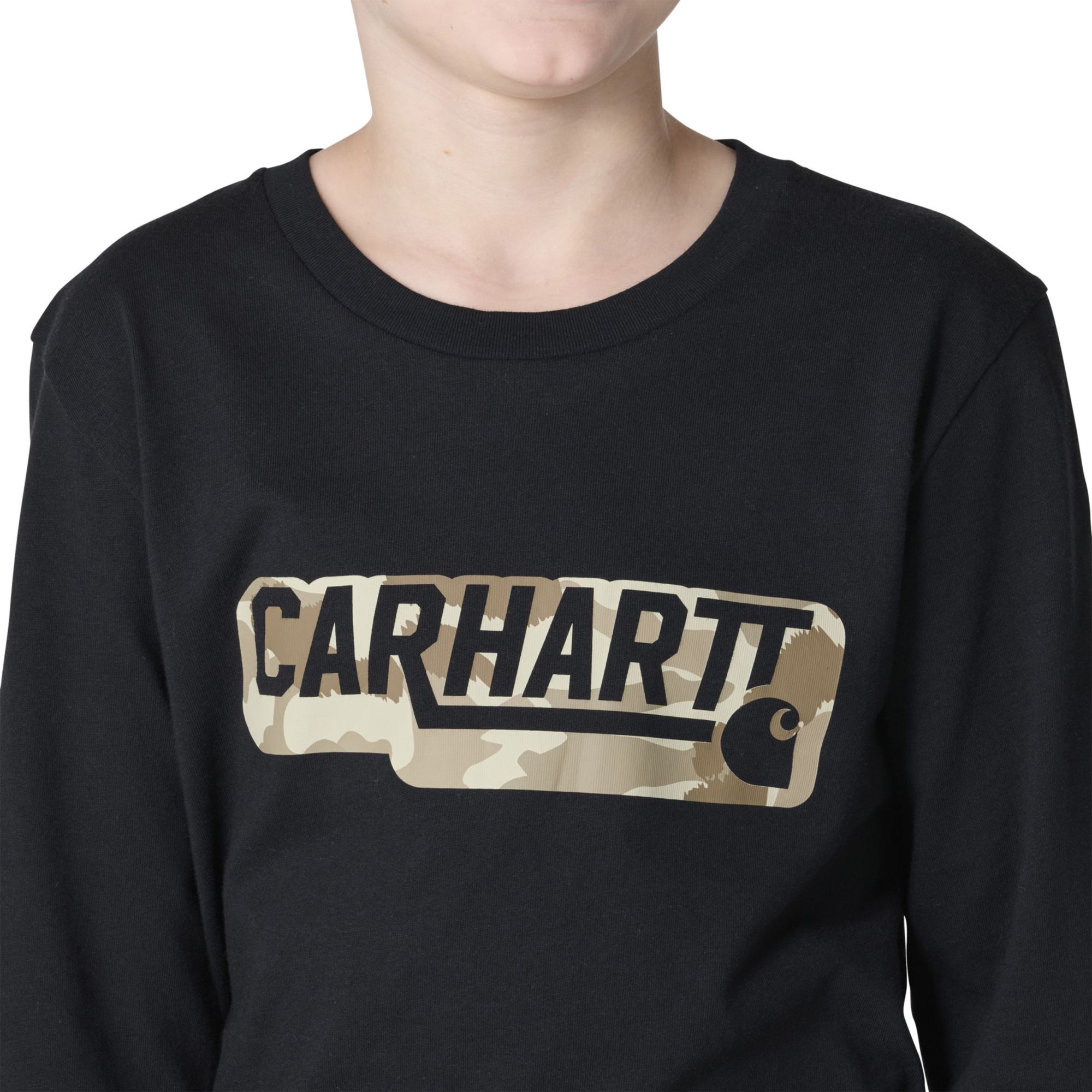 Carhartt Boys' Camo Logo Long-Sleeve Graphic Tee product image