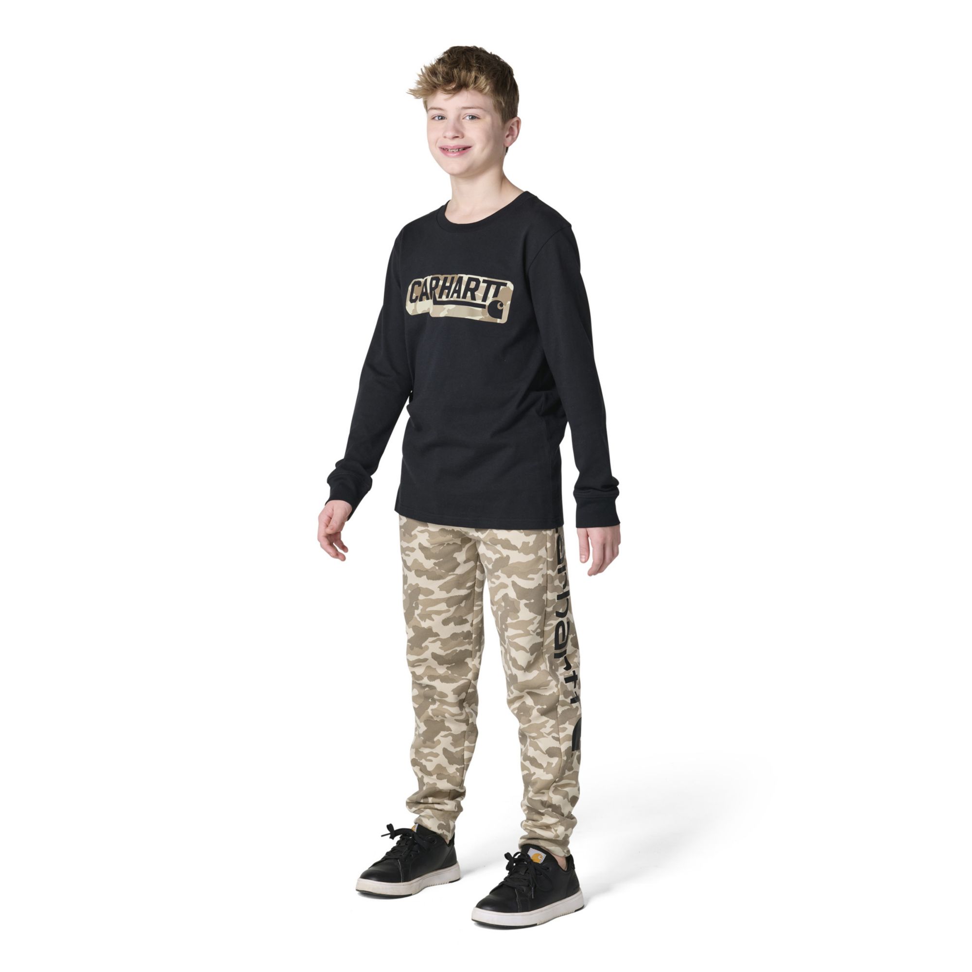 Carhartt Boys' Camo Logo Long-Sleeve Graphic Tee product image
