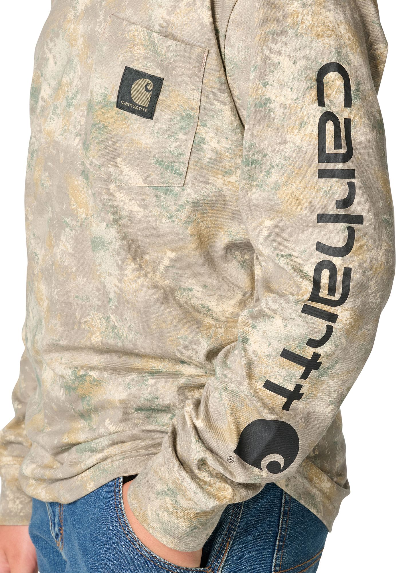 Carhartt Boys' Faded Camo Long-Sleeve Pocket Tee product image
