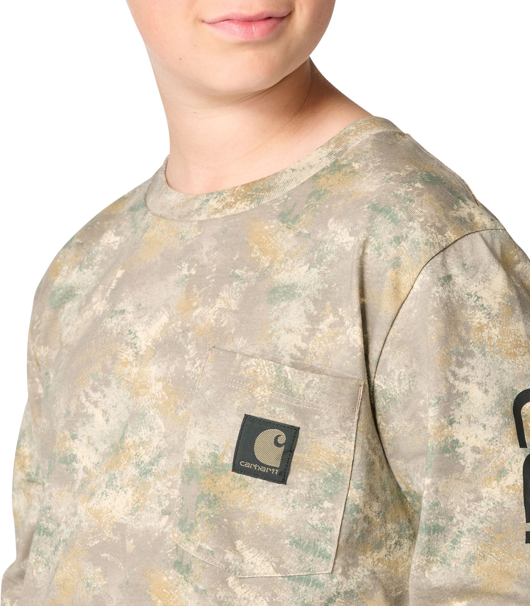 Carhartt Boys' Faded Camo Long-Sleeve Pocket Tee product image