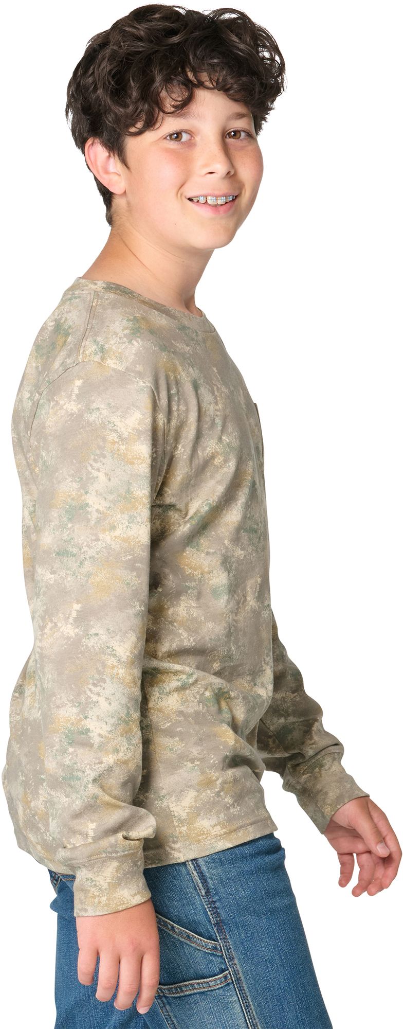 Carhartt Boys' Faded Camo Long-Sleeve Pocket Tee product image
