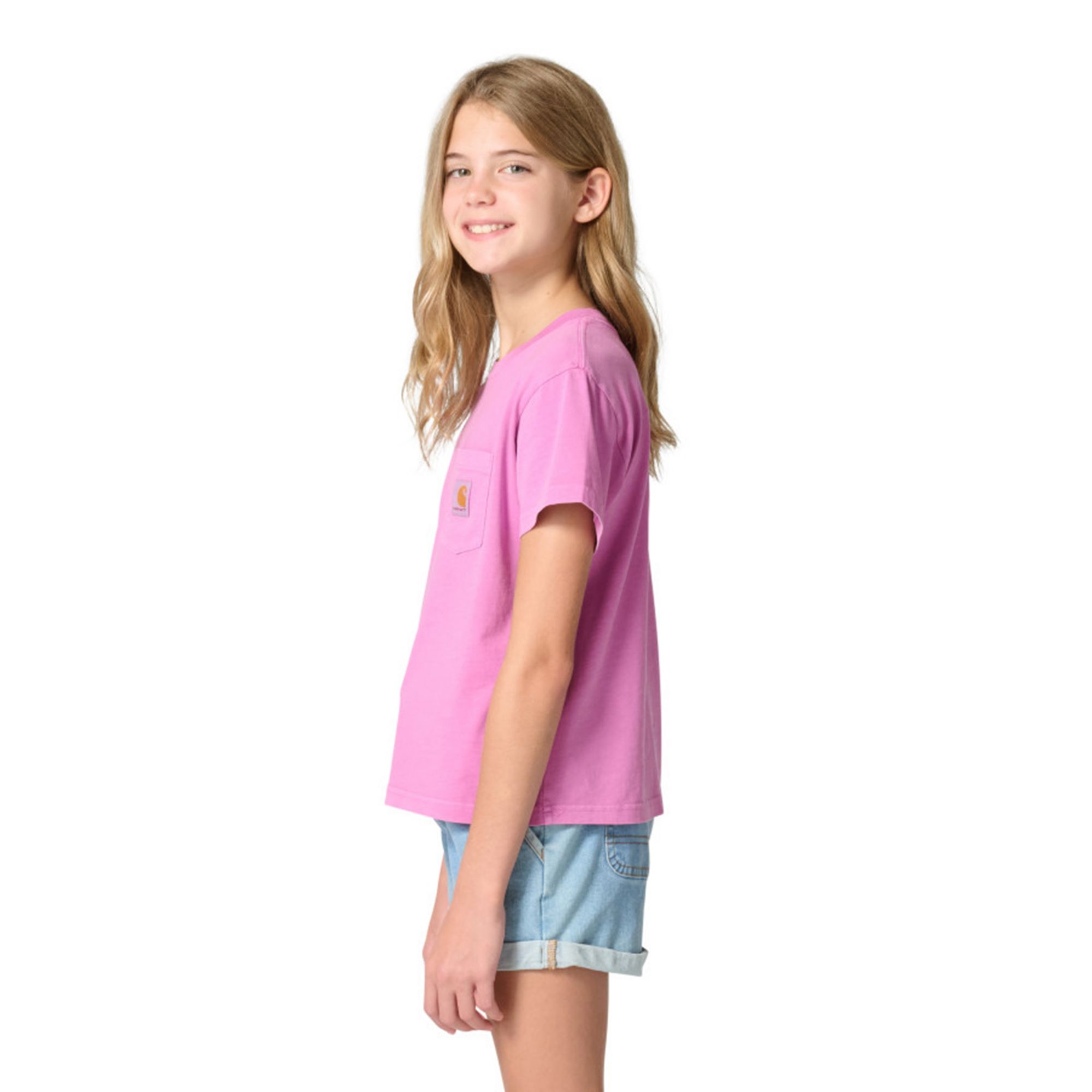 Carhartt Girls' Short Sleeve Re-Engineered Garment Dye Pocket T-Shirt product image