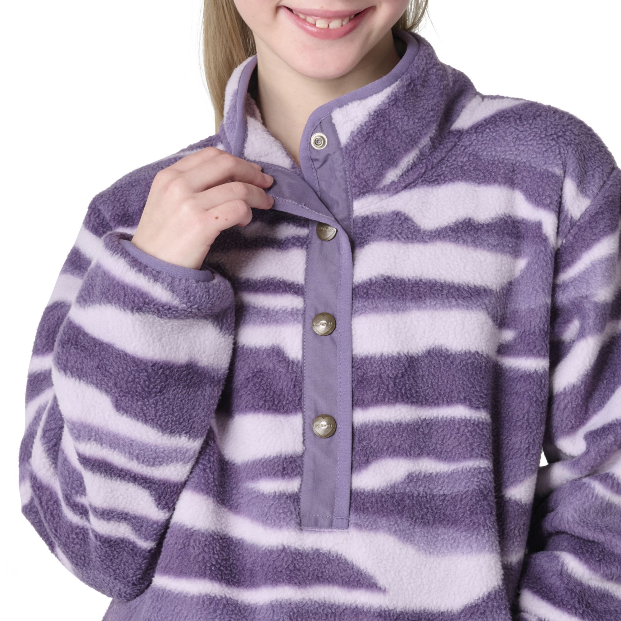 Carhartt Girls' Sherpa 1/4-Snap Printed Sweatshirt product image
