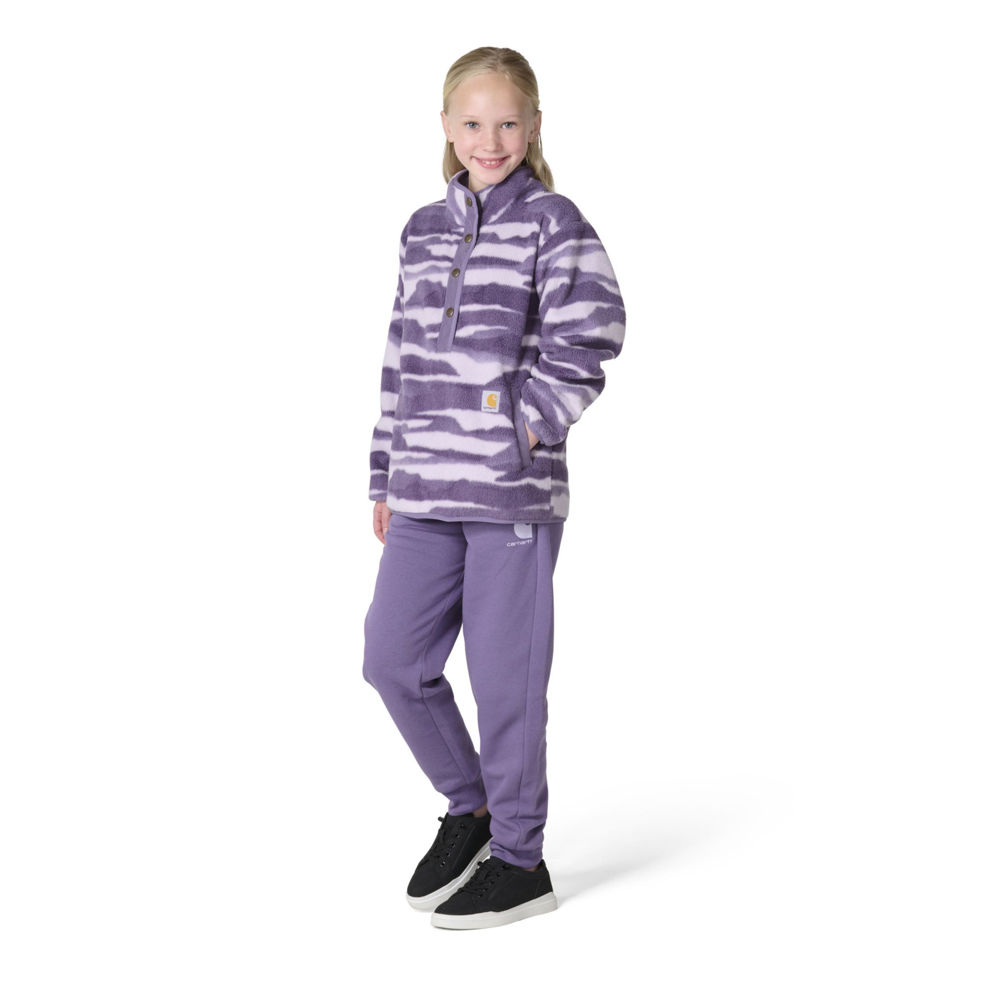 Carhartt Girls' Sherpa 1/4-Snap Printed Sweatshirt product image