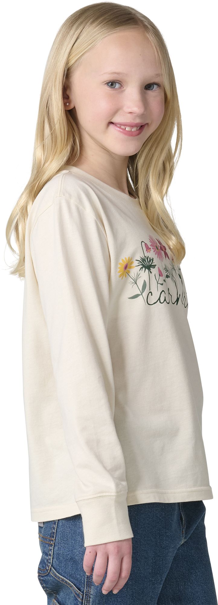 Carhartt Girls' Floral Script Long-Sleeve Graphic Tee product image