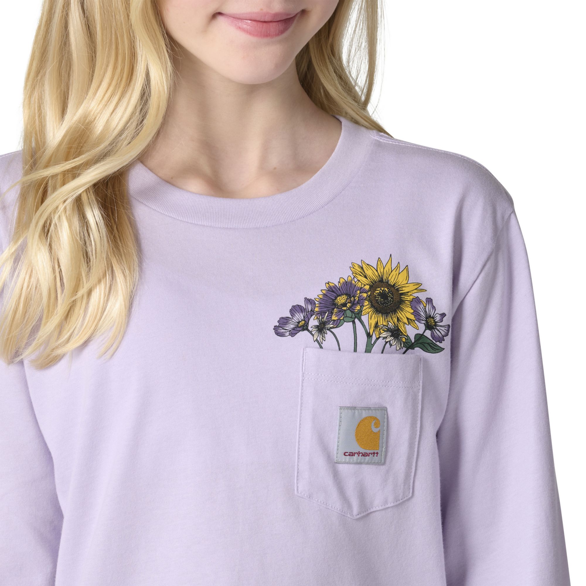 Carhartt Girls' Floral Long-Sleeve Pocket Tee product image