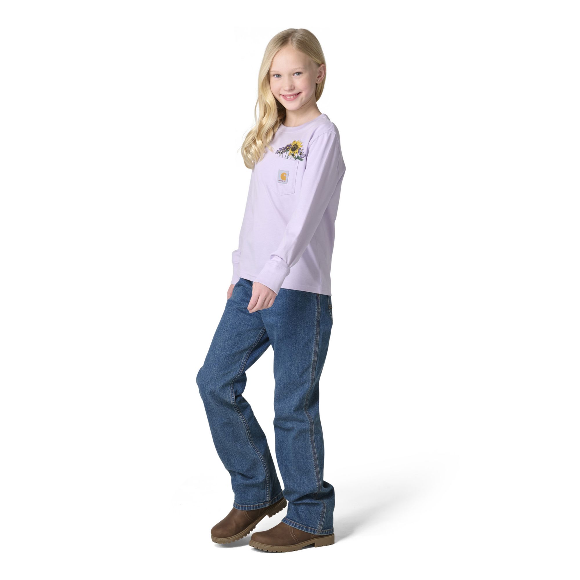 Carhartt Girls' Floral Long-Sleeve Pocket Tee product image