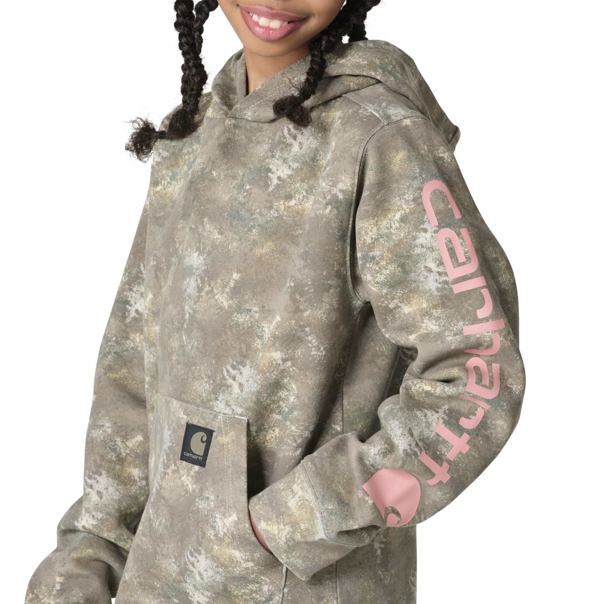 Carhartt Girls' Faded Camo Logo Graphic Hoodie product image