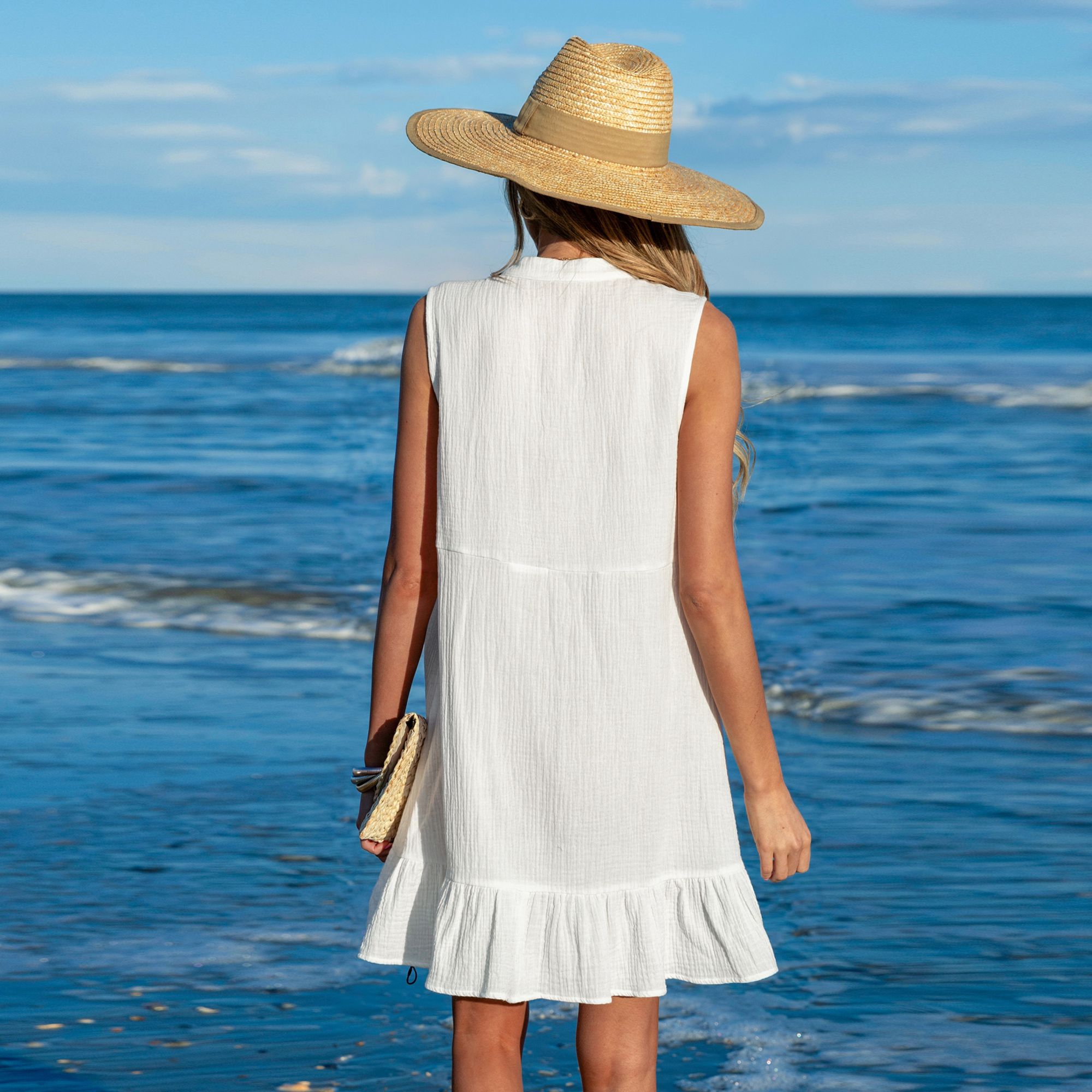 Cupshe Women's Ruffle Hem Cover-Up Dress product image