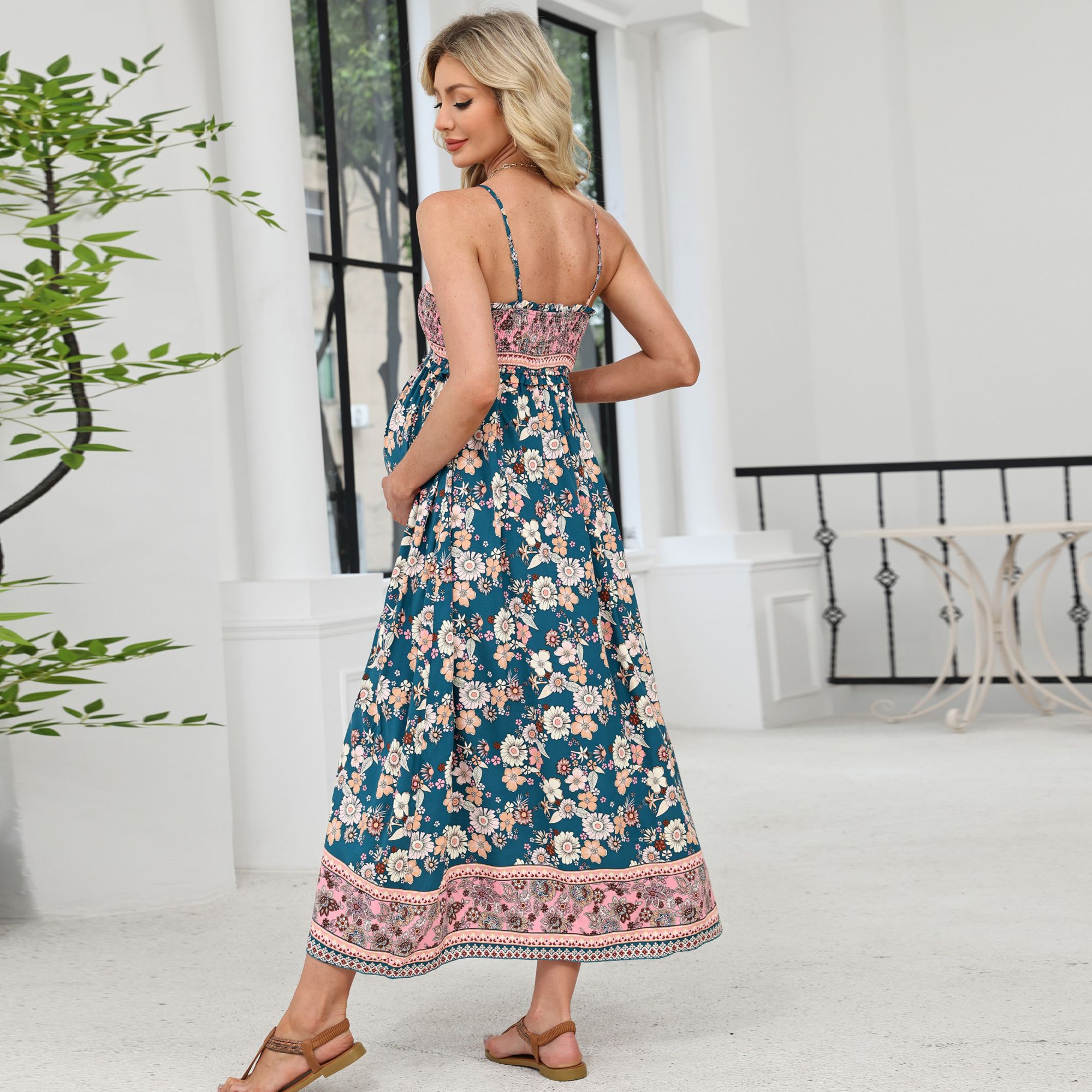Cupshe Women's Boho Floral Print Maxi Dress product image