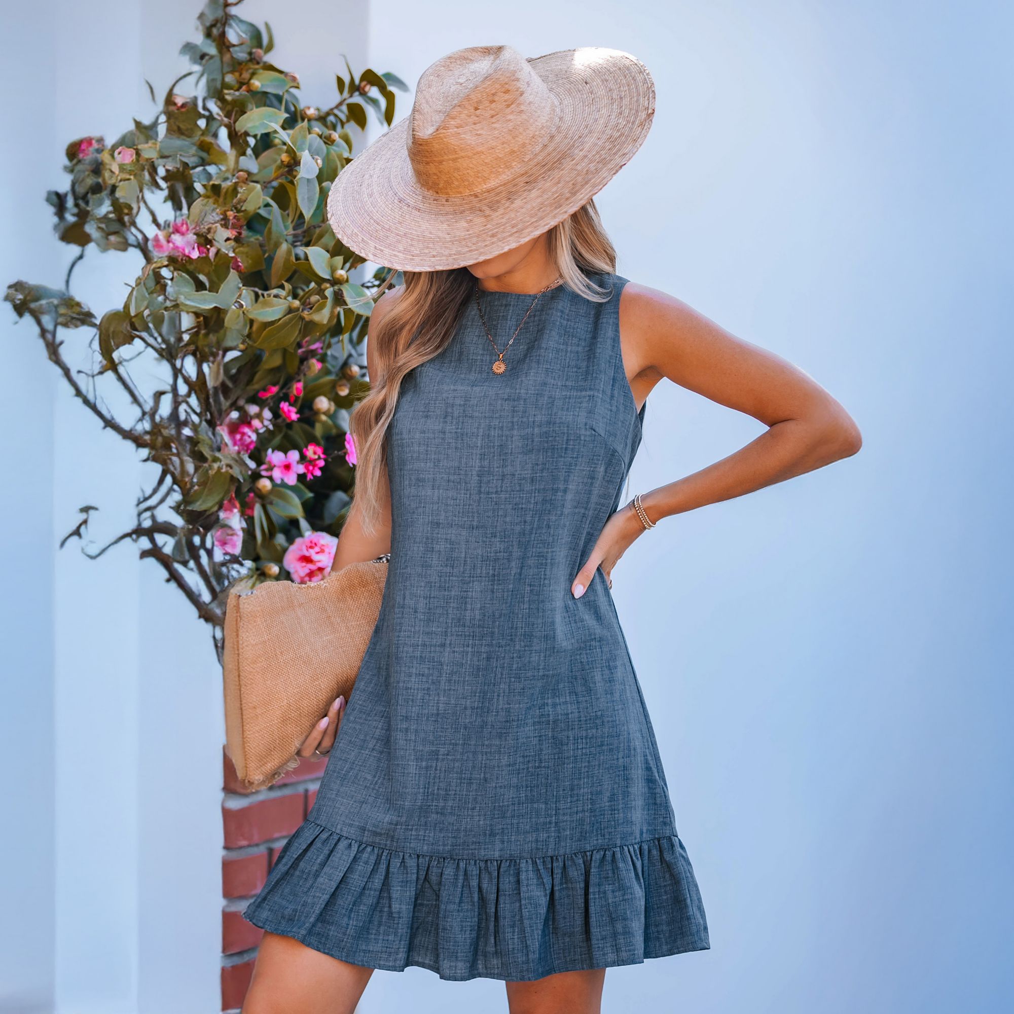 Cupshe Women's Back Tie Ruffle Dress product image