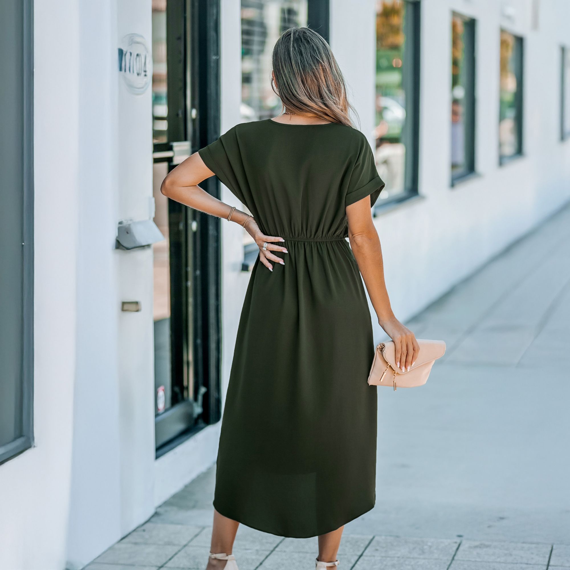 Cupshe Women's Wrap Tie-waist Casual Shirt Dress product image