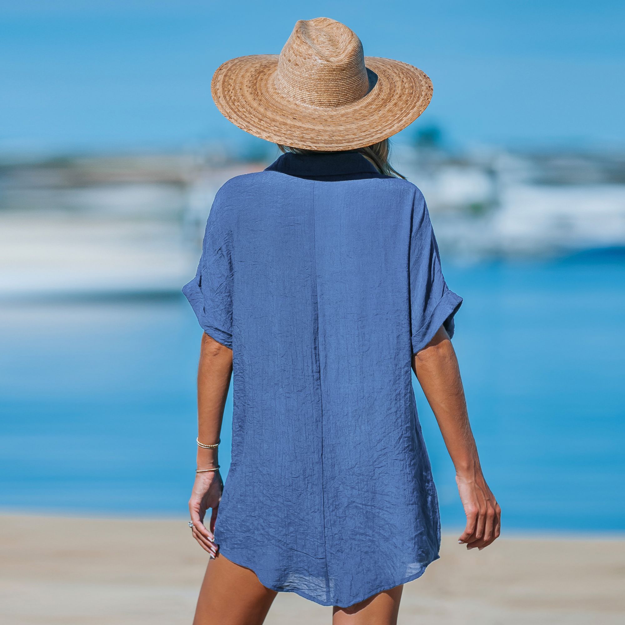 Cupshe Women's Button-down Beach Cover-up Shirt Dress product image