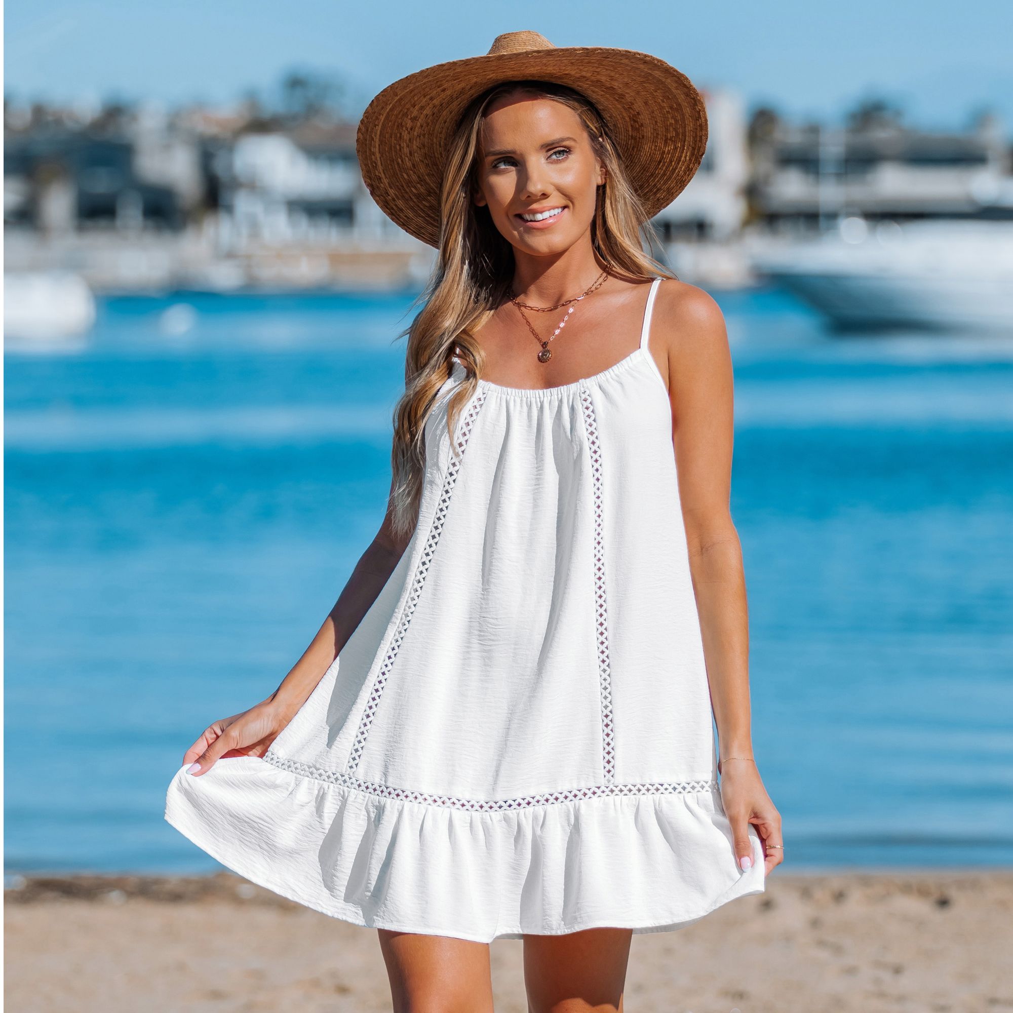 Cupshe Women's Lightweight Knit Beach Cover-up Dress product image