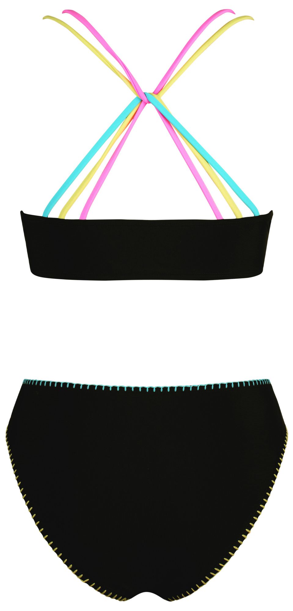 CUPSHE Women's Black Contrast Bikini Swimsuit Set product image