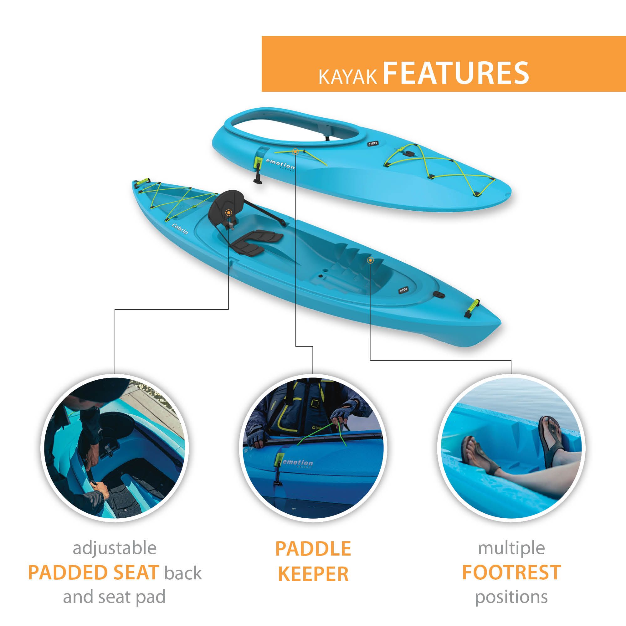 Emotion Cabrio Hybrid Sit-On-Top/Sit-In Kayak product image