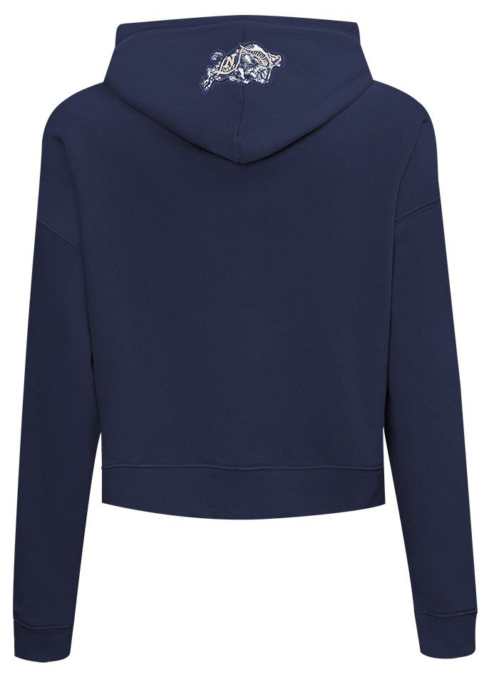 Pro Standard Women's Navy Midshipmen Midnight Navy Cropped Hoodie product image