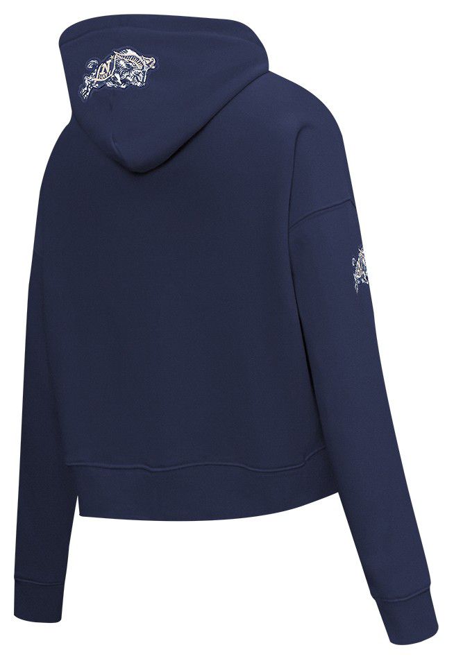Pro Standard Women's Navy Midshipmen Midnight Navy Cropped Hoodie product image