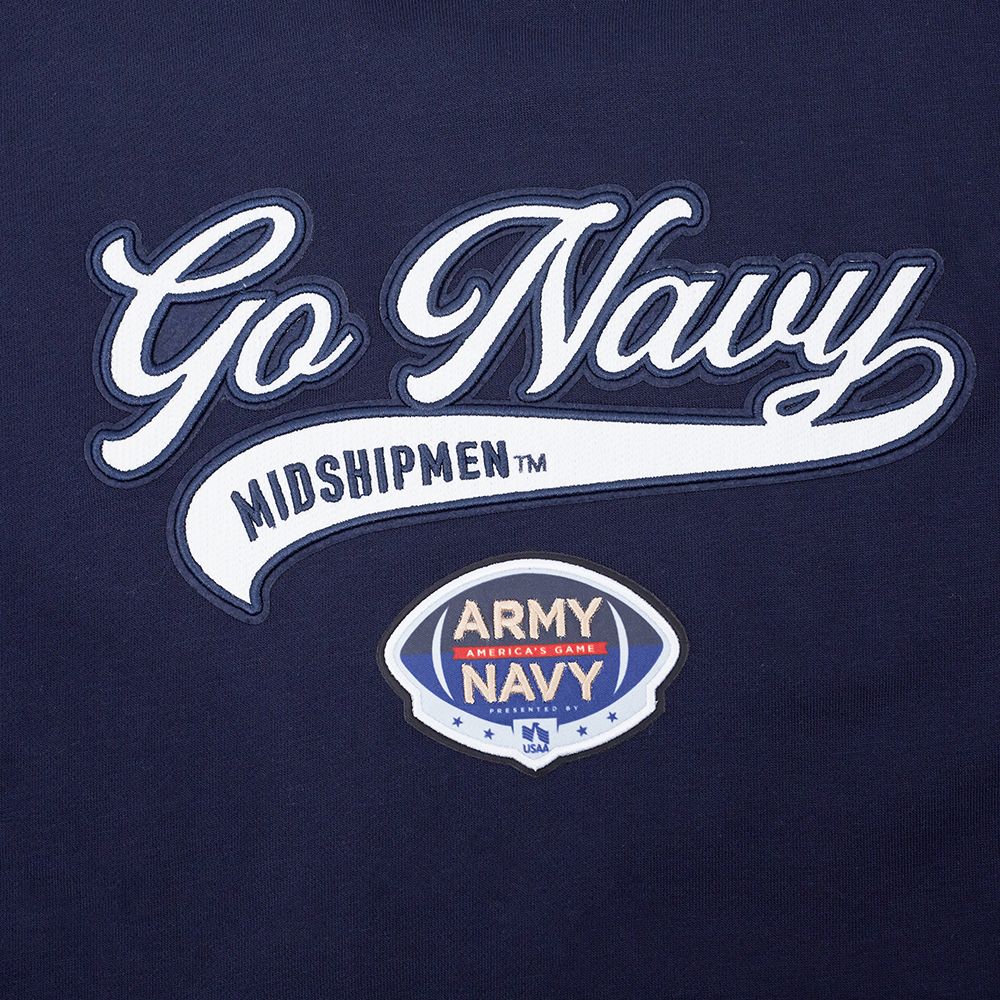 Pro Standard Women's Navy Midshipmen Midnight Navy Cropped Hoodie product image