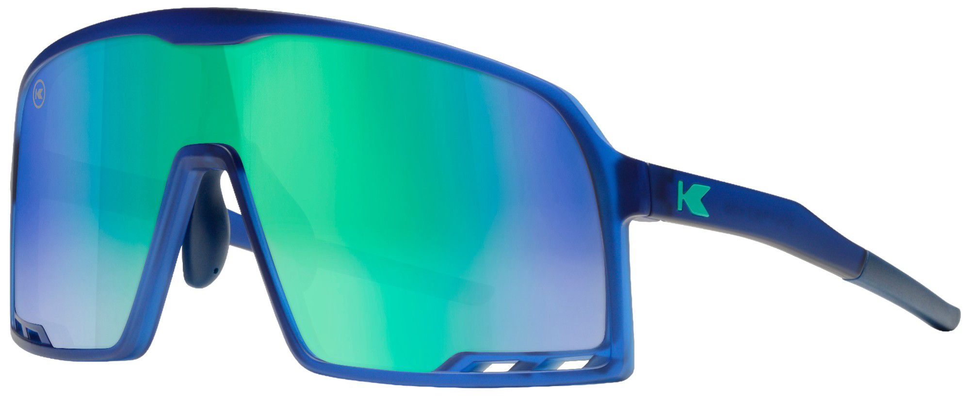 Knockaround Adult Campeones Wraparound Rubberized Navy / Mint Sunglasses product image