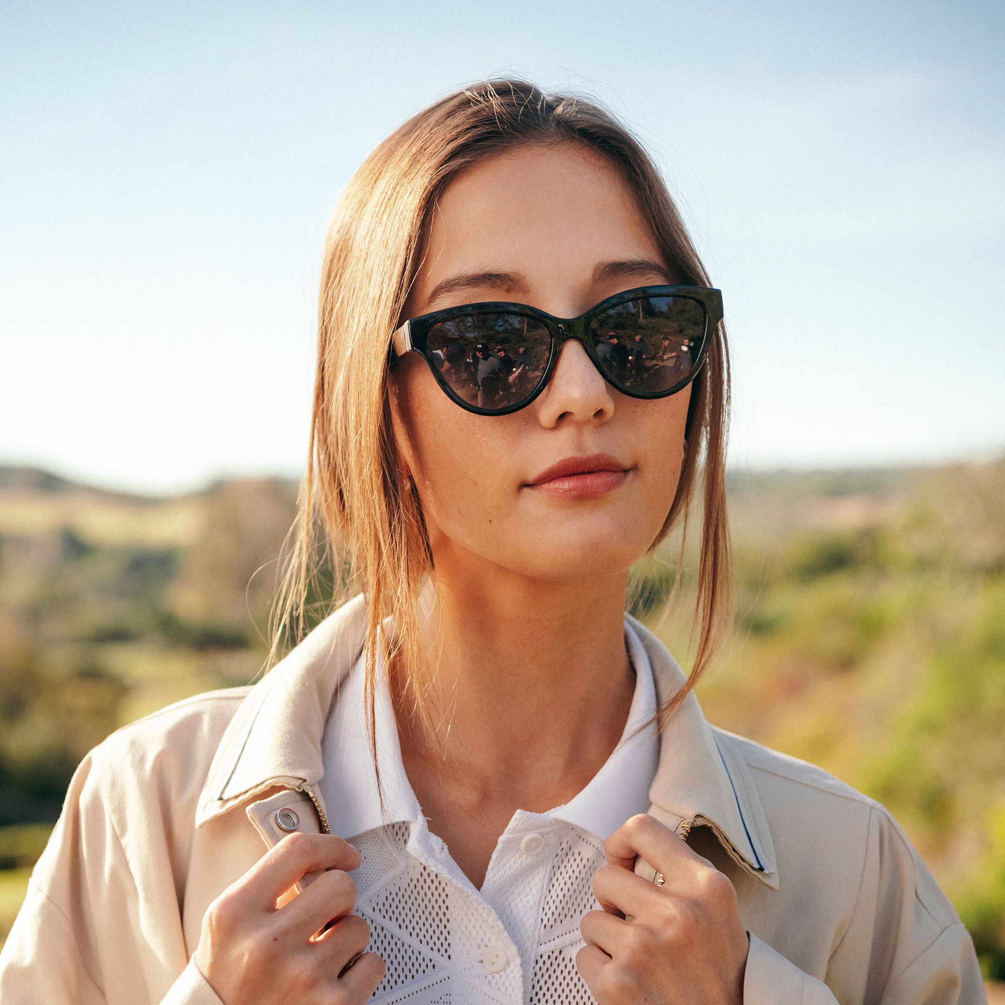 CALIA Women's Oval Polarized Sunglasses product image