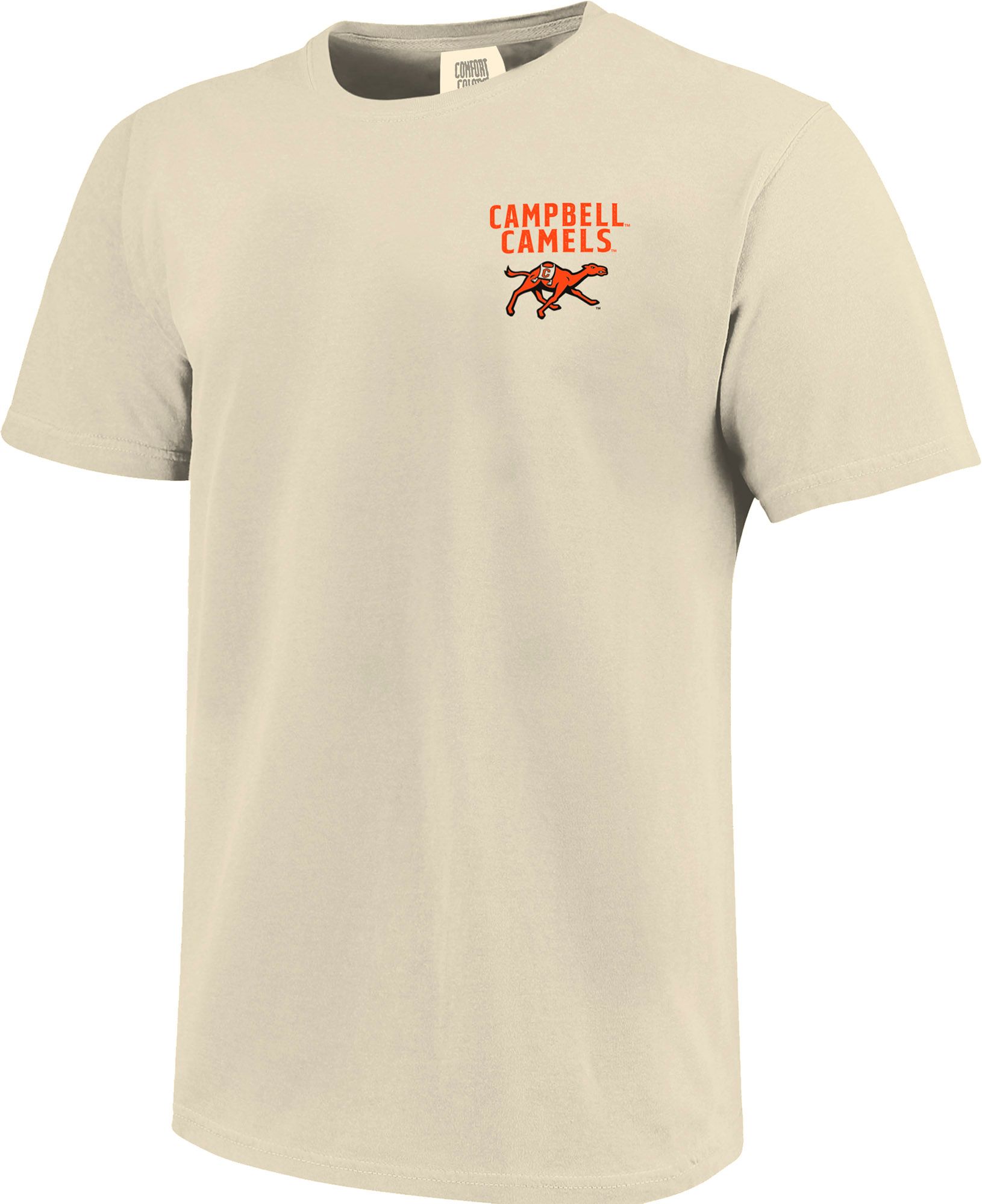 Image One Men's Campbell Fighting Camels Ivory Mascot Overlay T-Shirt product image