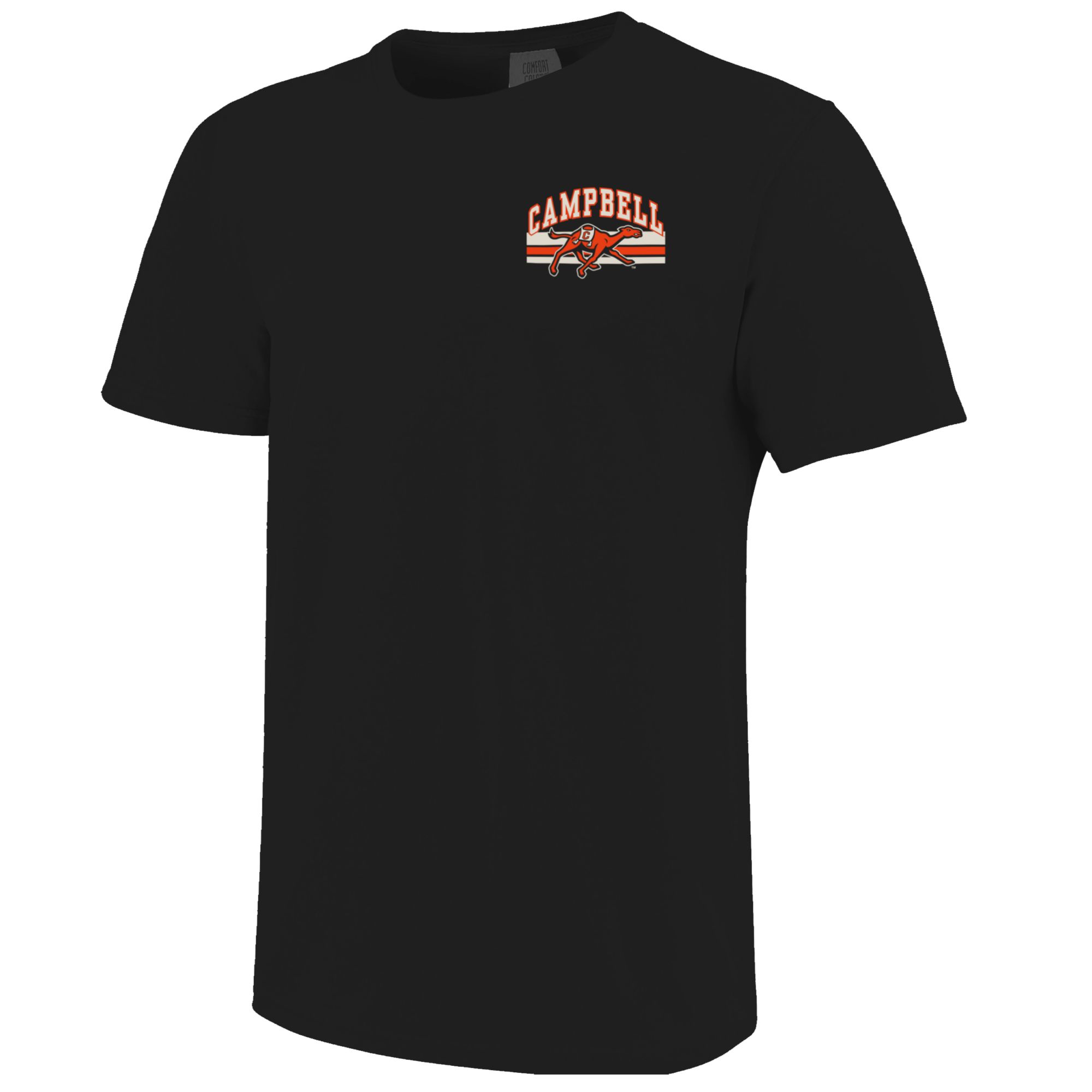 Image One Men's Campell Fighting Camels Black Mascot Arch T-Shirt product image