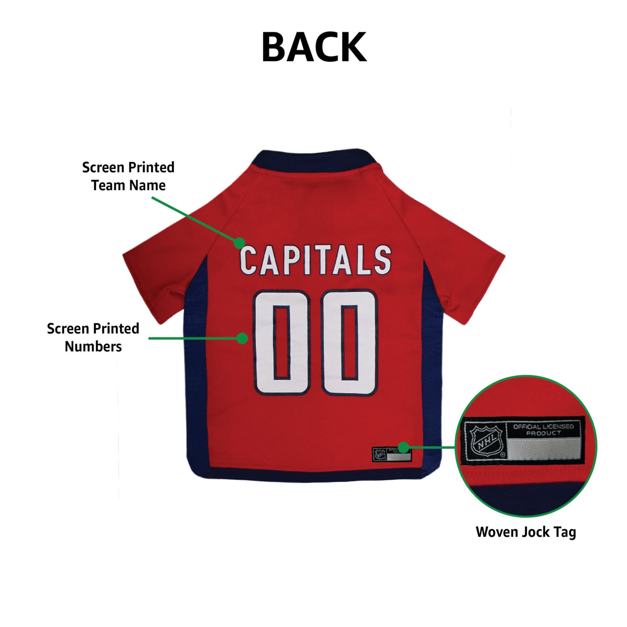 Pets First NHL Washington Capitals Pet Jersey product image