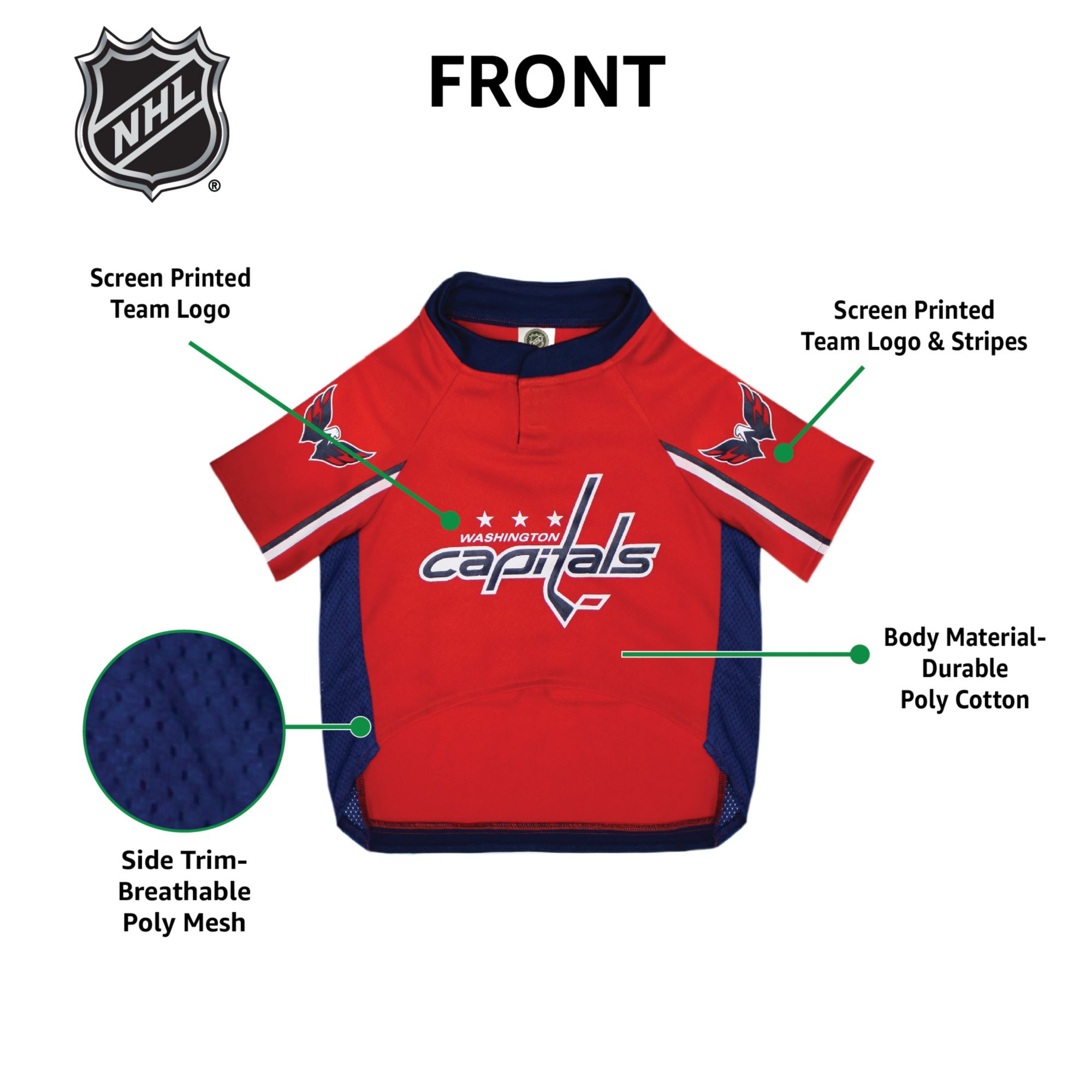 Pets First NHL Washington Capitals Pet Jersey product image