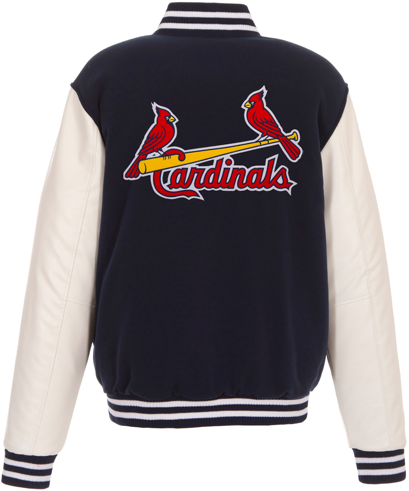 JH Design Men's St. Louis Cardinals Navy Reversible  Varsity Jacket product image