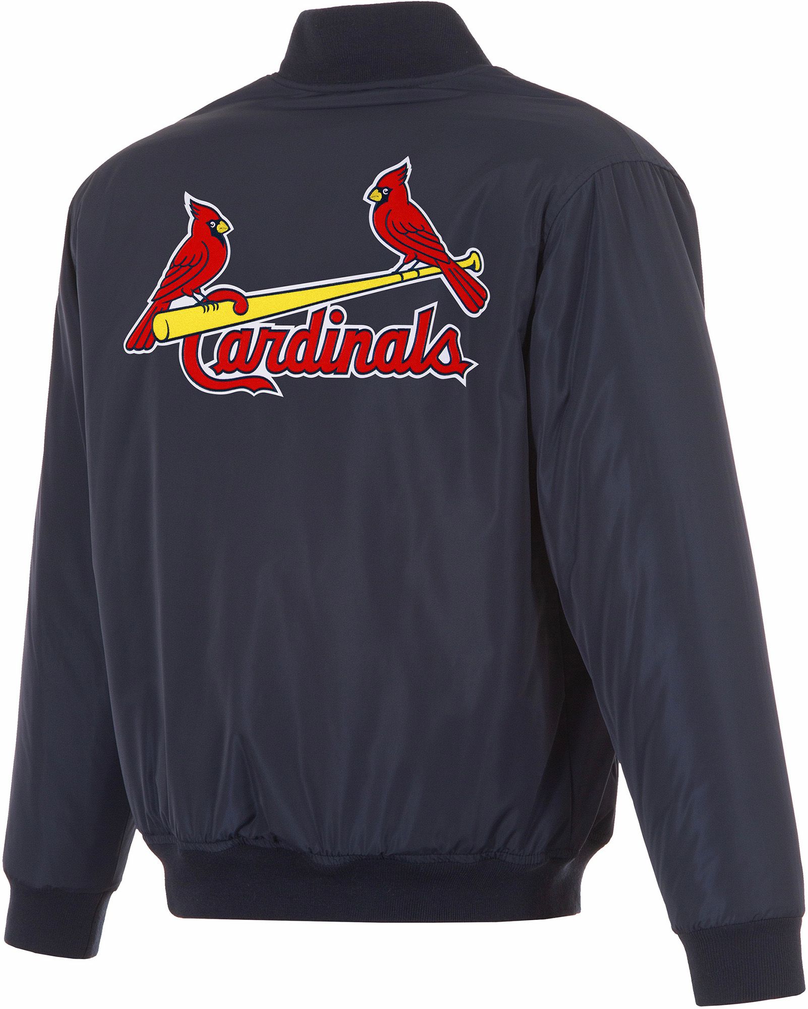 JH Design Men's St. Louis Cardinals Full-Zip Reversible Flight Navy Nylon Jacket product image