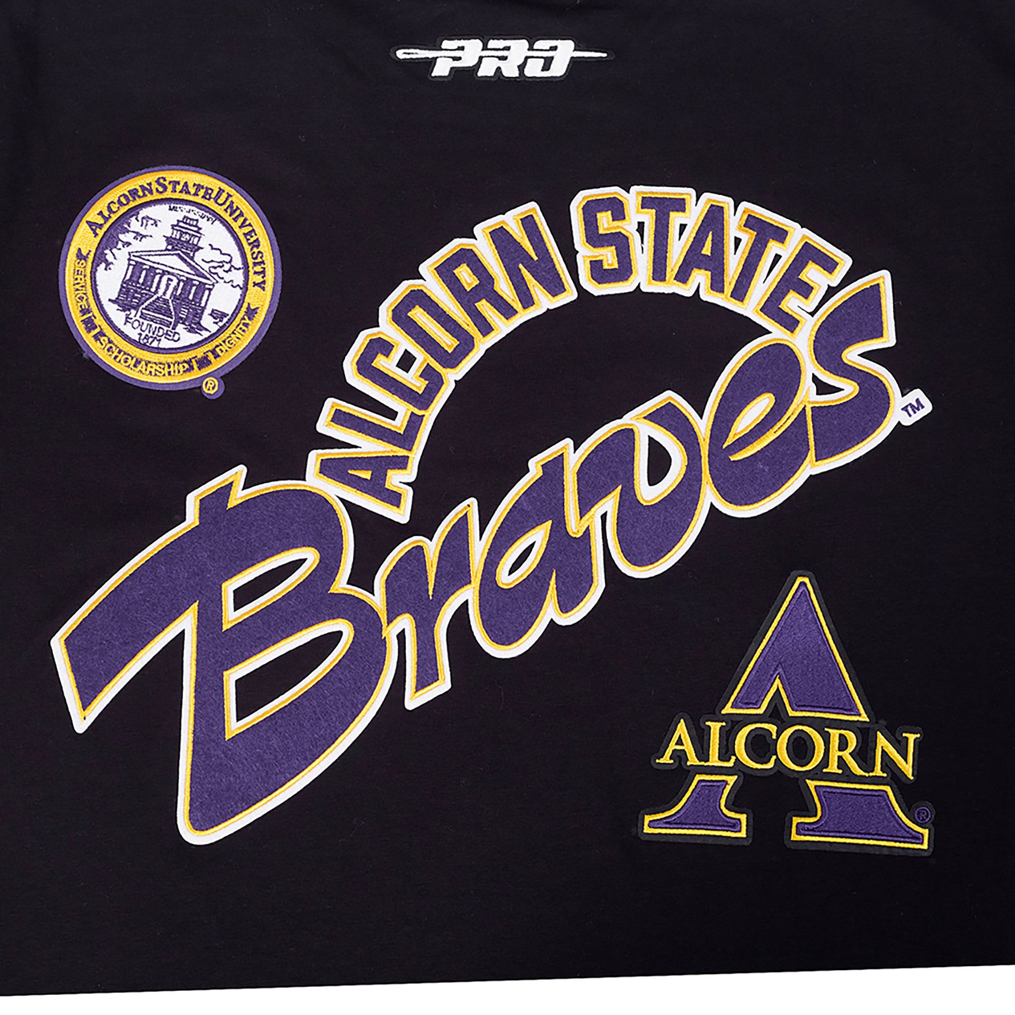 Pro Standard Men's Alcorn State Braves Black Homecoming Short Sleeve T-Shirt product image