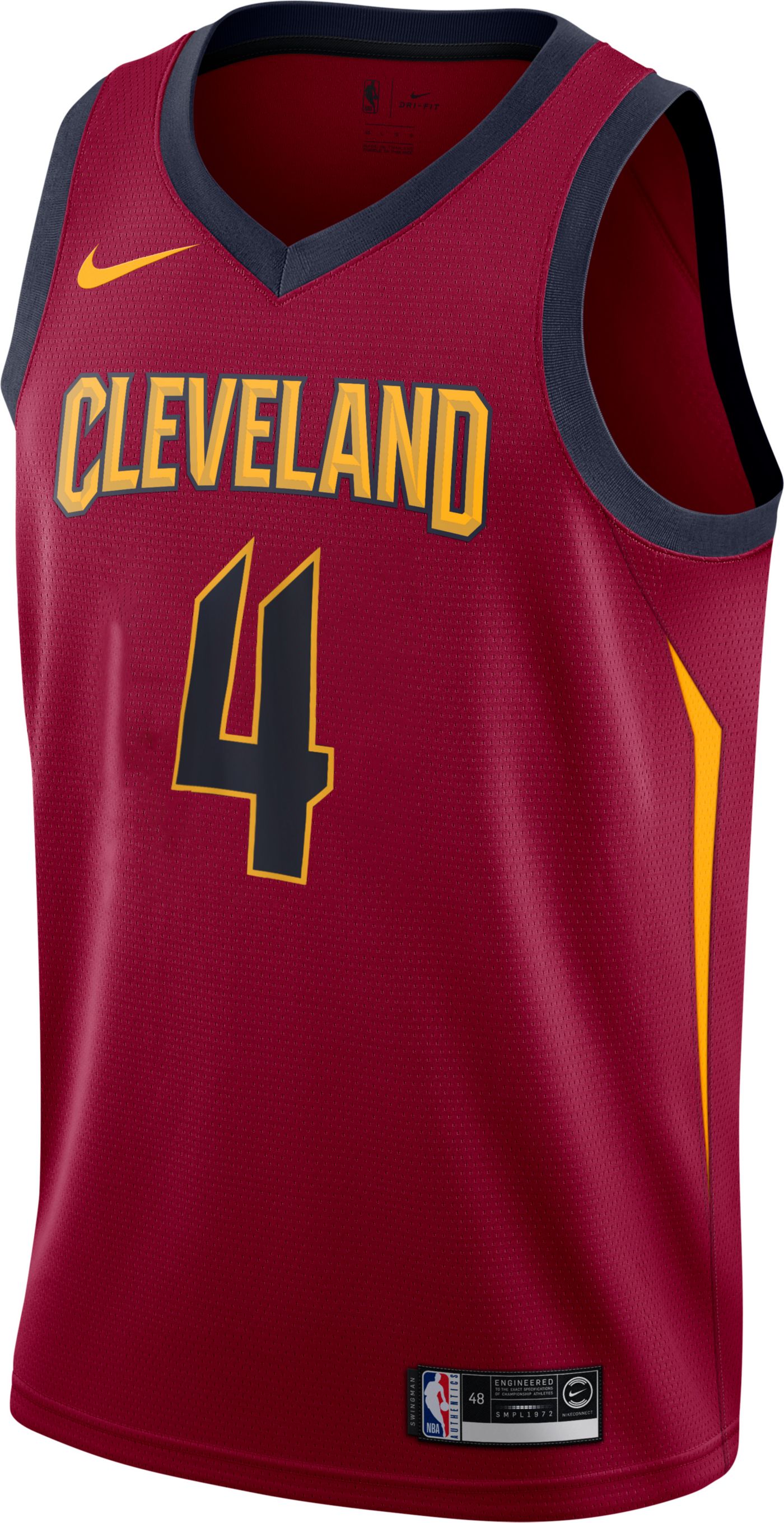 Nike Men s Cleveland Cavaliers Evan Mobley 4 Maroon Dri FIT Swingman Jersey Dick s Sporting Goods